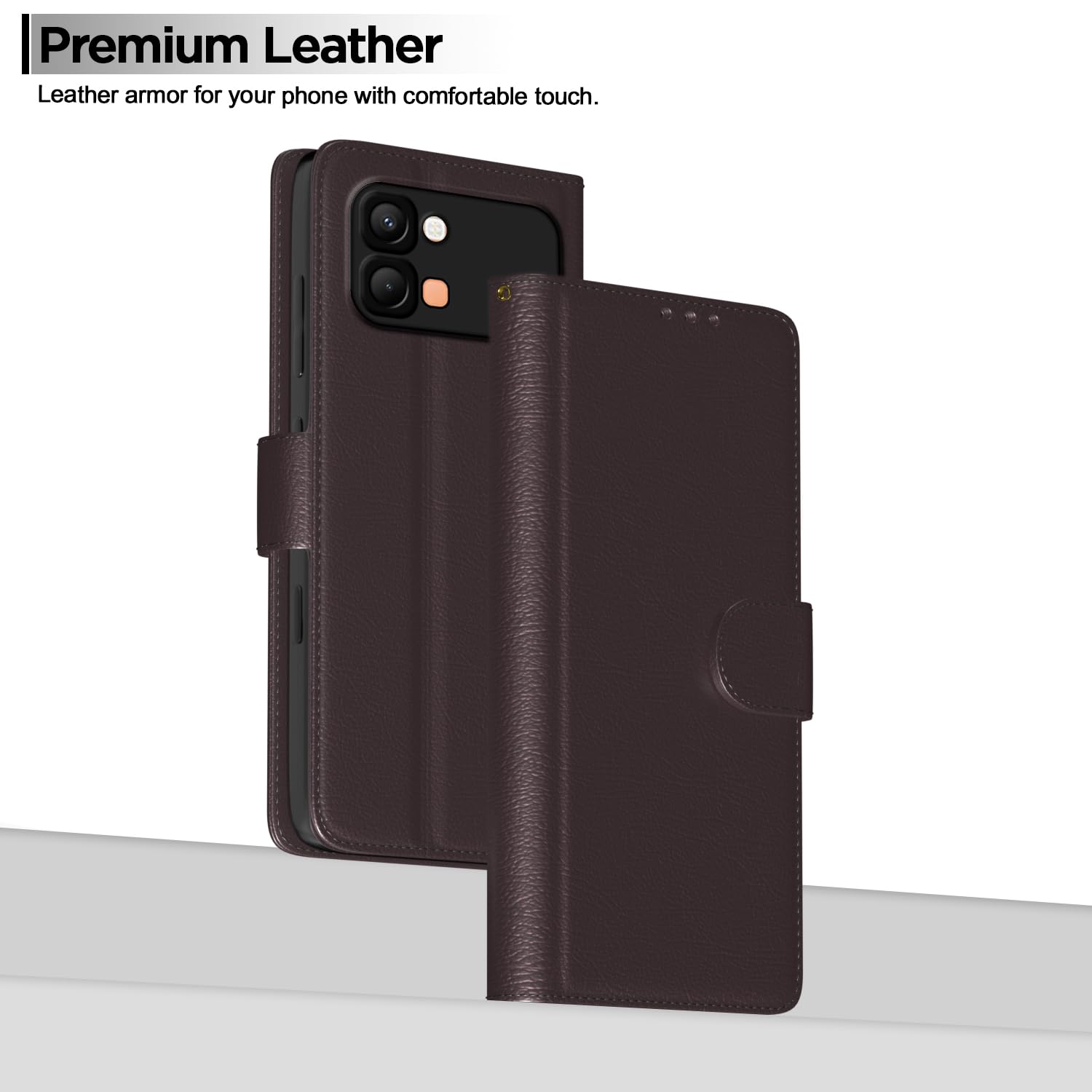 Pikkme coffee Wallet flip case for Infinix Note Edge 5G – photo 2