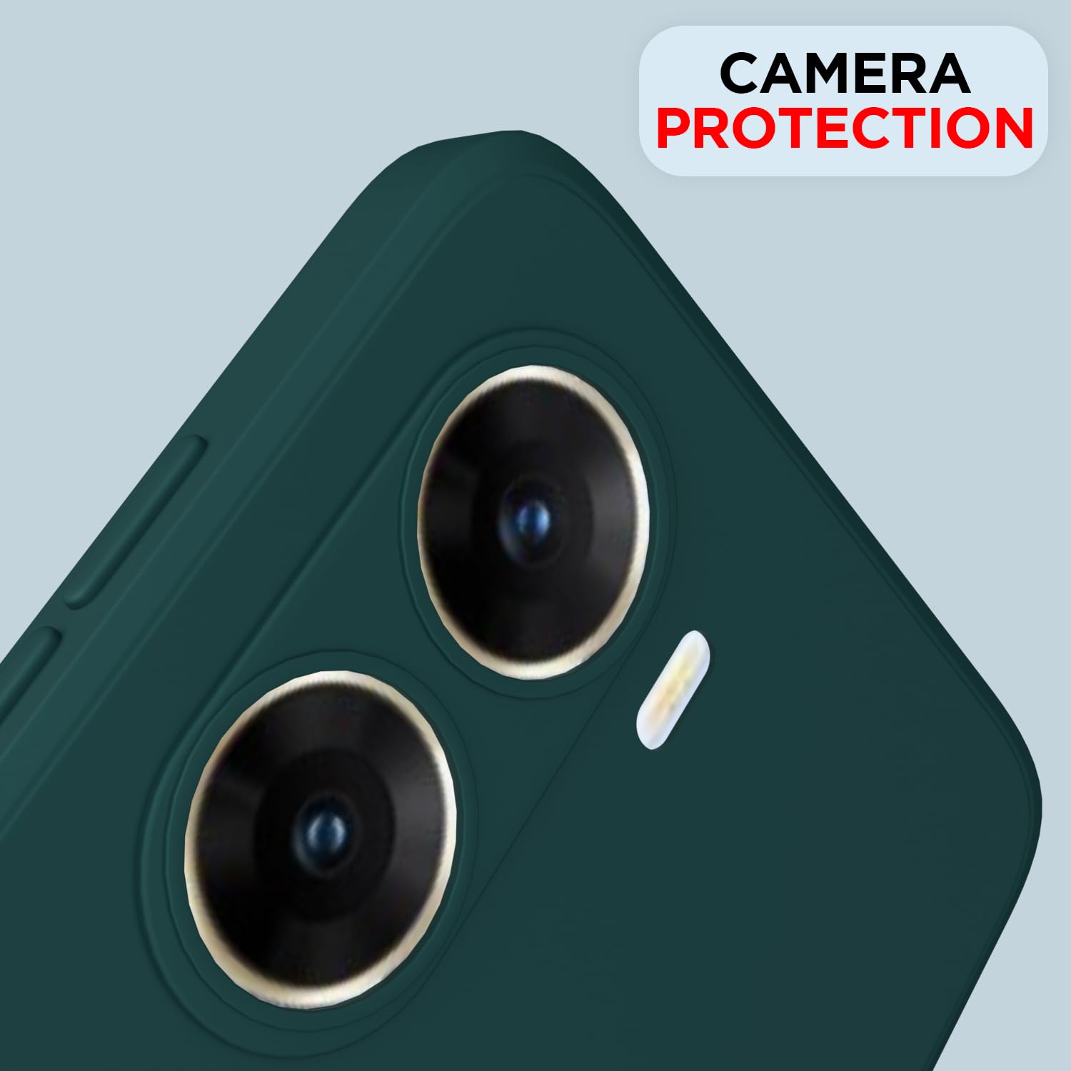 Pikkme Vivo V29e 5G Soft Matte Silicone Shockproof Case (Green)