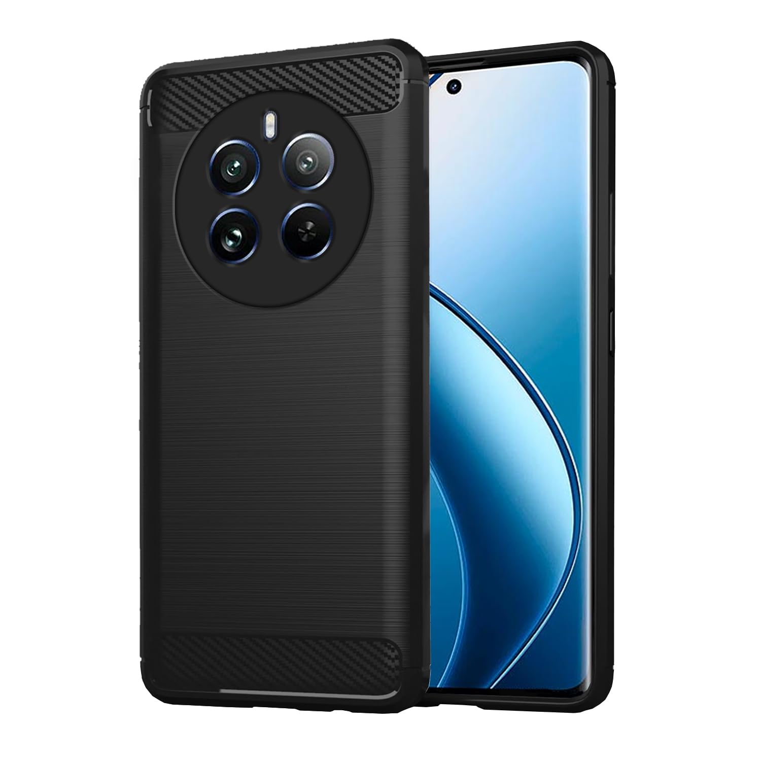 Realme 12 Pro/12 Pro Plus 5G mobile back cover in black by Pikkme