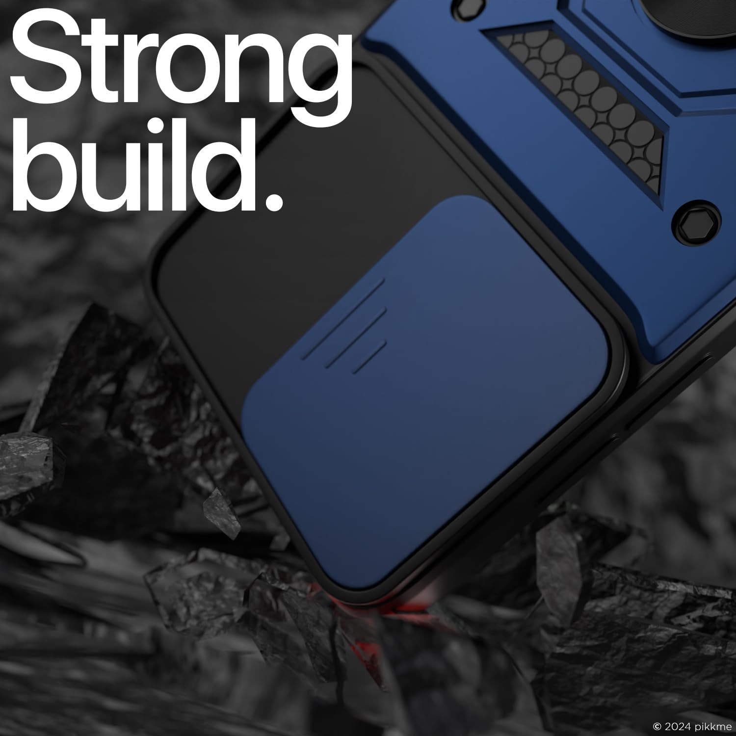 Pikkme Samsung Galaxy F06 5G / M06 5G D10 Tough Armor Back Cover (Blue)
