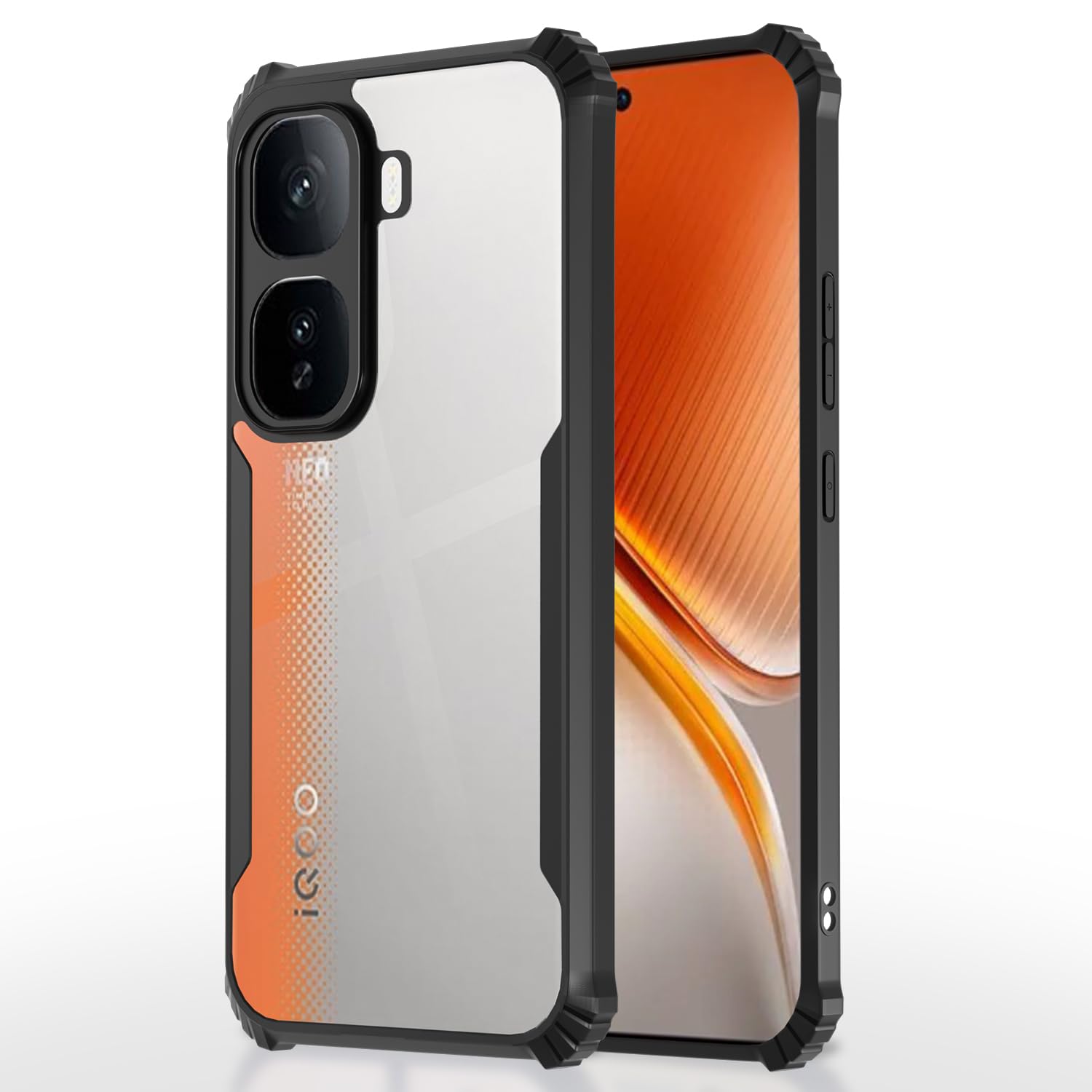 iQOO Neo 10 5G Clear back cover in black by Pikkme