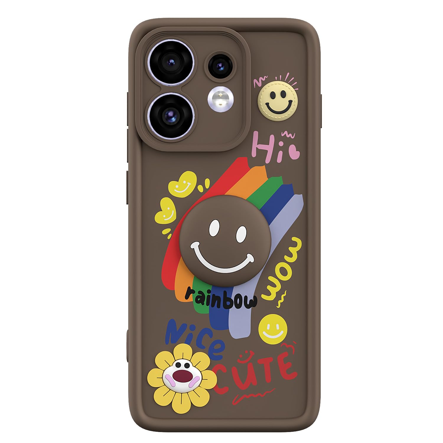 Pikkme Oppo Reno 16 5G Smile Rainbow brown back cover – photo 7