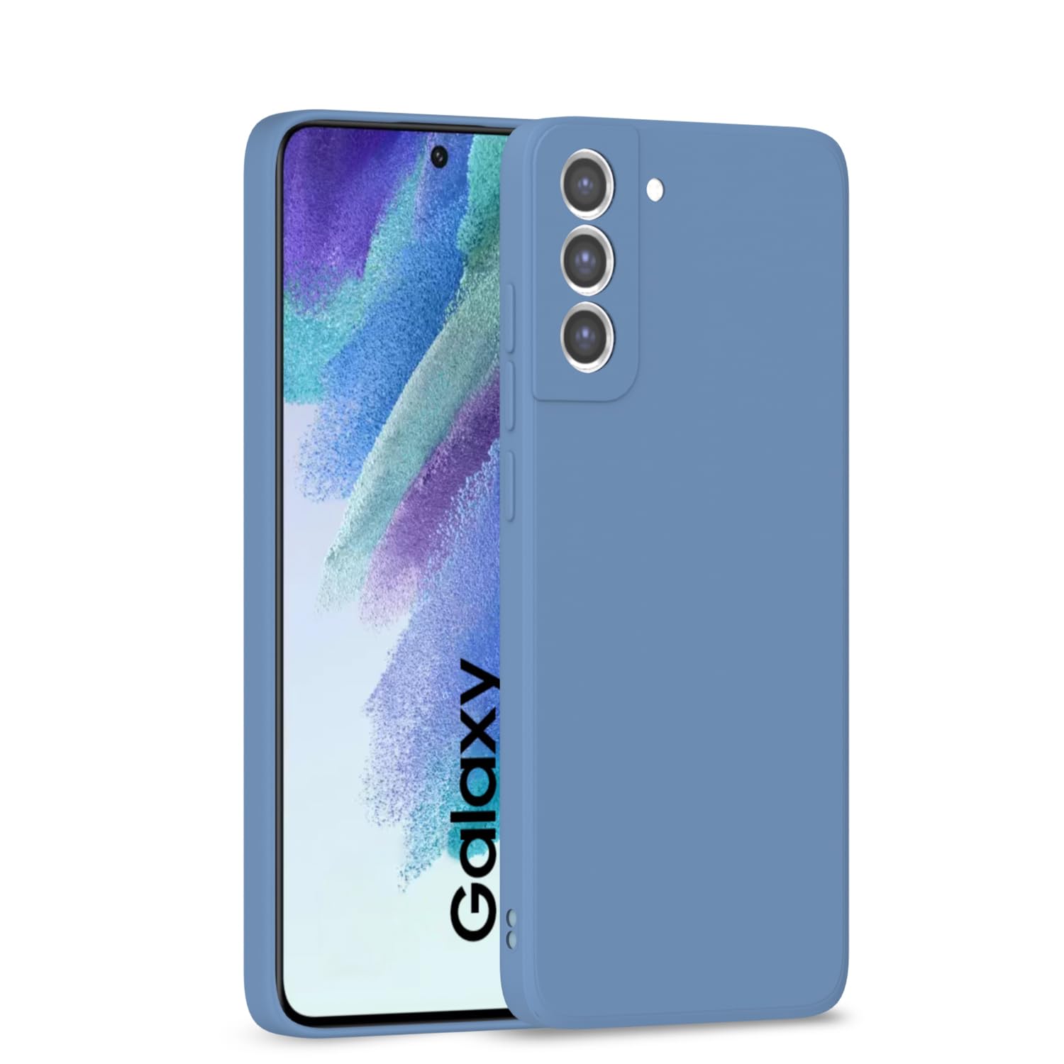 Pikkme Samsung Galaxy S21 FE 5G Liquid Silicone Back Cover Aqua - Blue