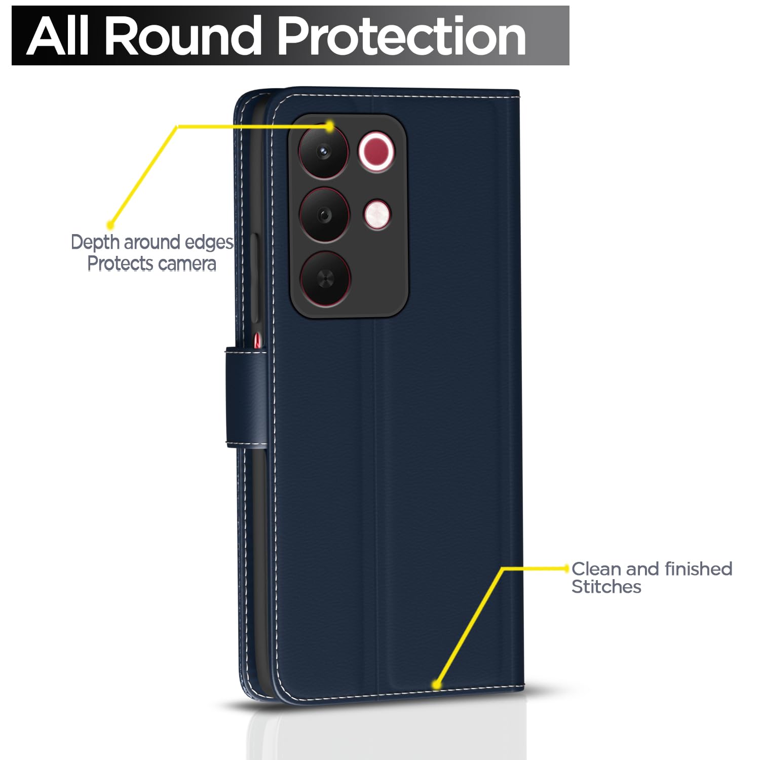 Pikkme blue Wallet flip cover for Realme Narzo 90X/C85/15X 5G – photo 4