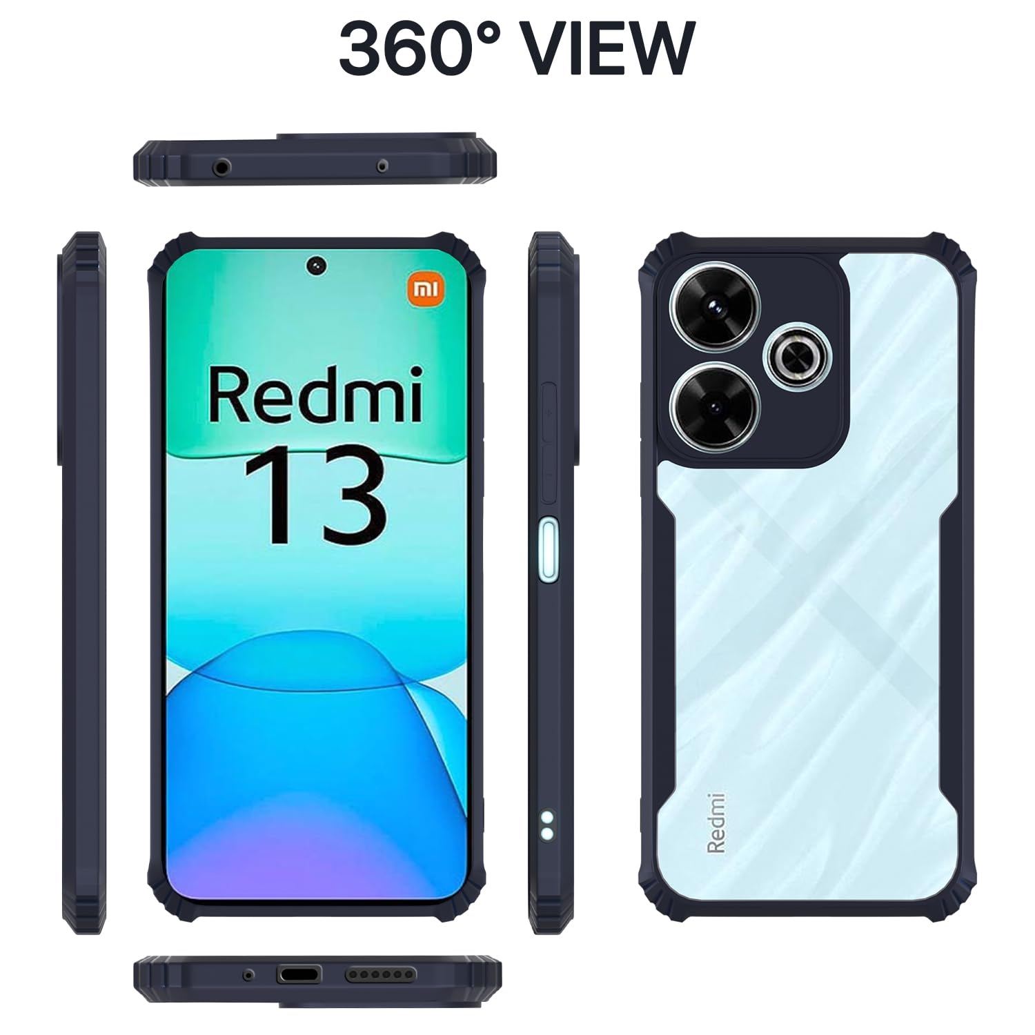 Redmi 13/Poco M6 Plus 5G mobile back cover in blue by Pikkme – photo 2