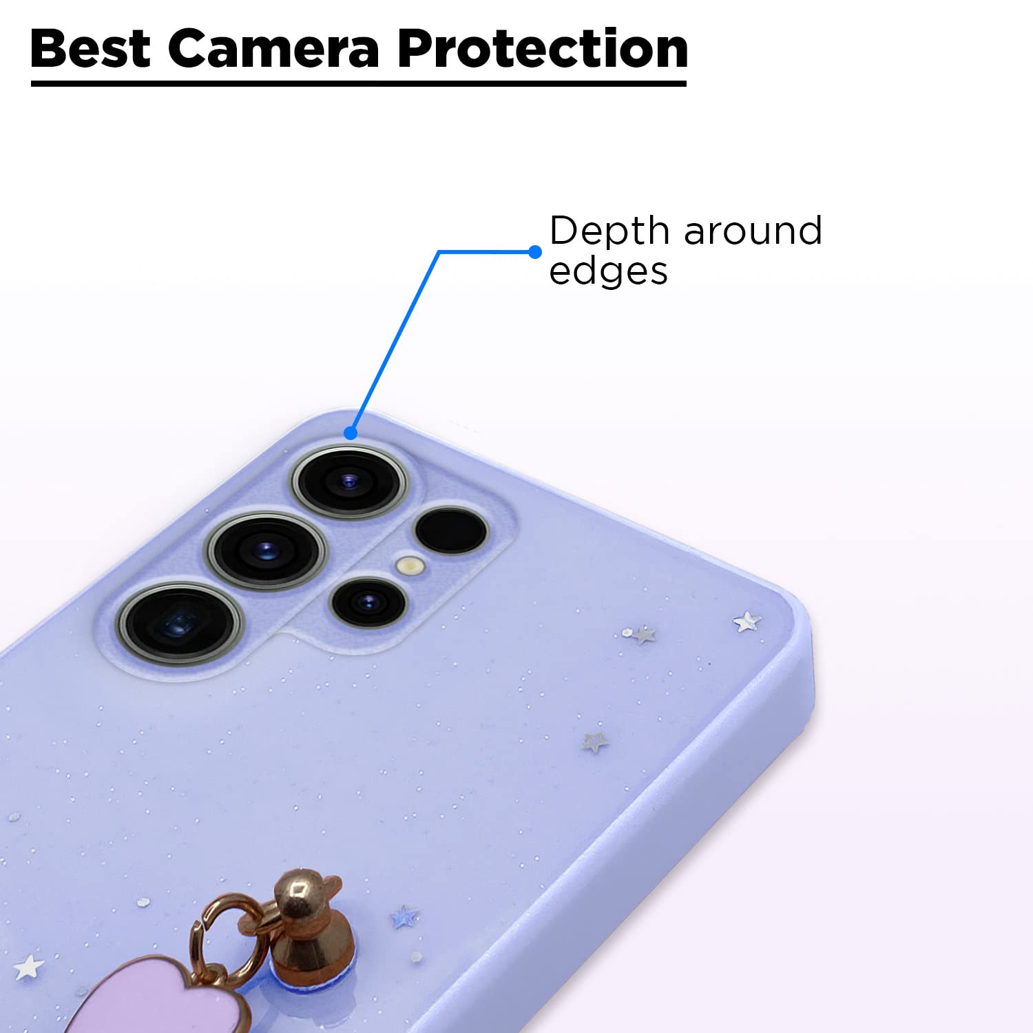 Pikkme Samsung Galaxy S23 Ultra 5G Chain Back Cover (Purple)
