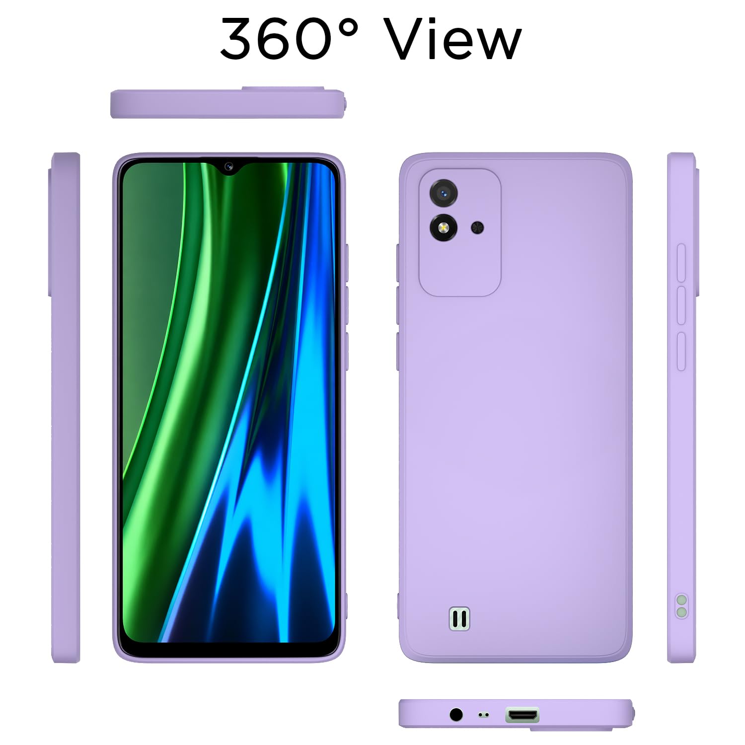 Pikkme Realme Narzo 50i Matte purple back cover – photo 4