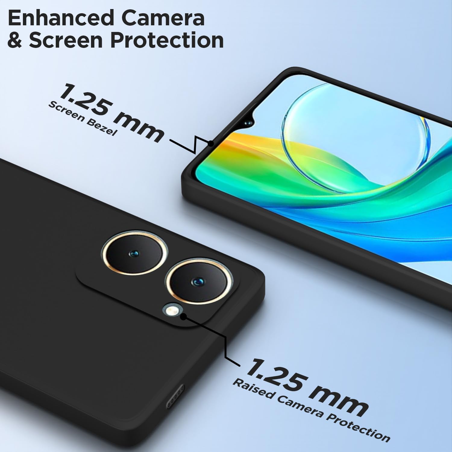 Vivo Y03 phone cover in black by Pikkme – photo 6