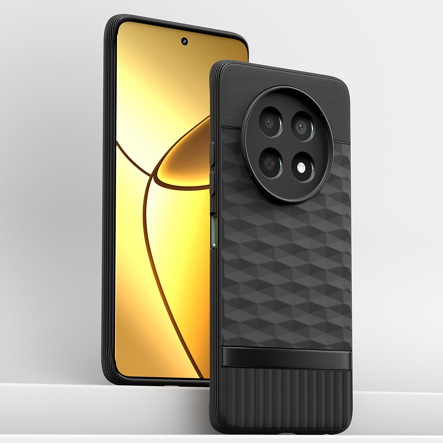 Pikkme Realme Narzo 70x 5G / N65 / Realme 13/12 / 12X 5G / C65 Gencase Back Cover (Black)