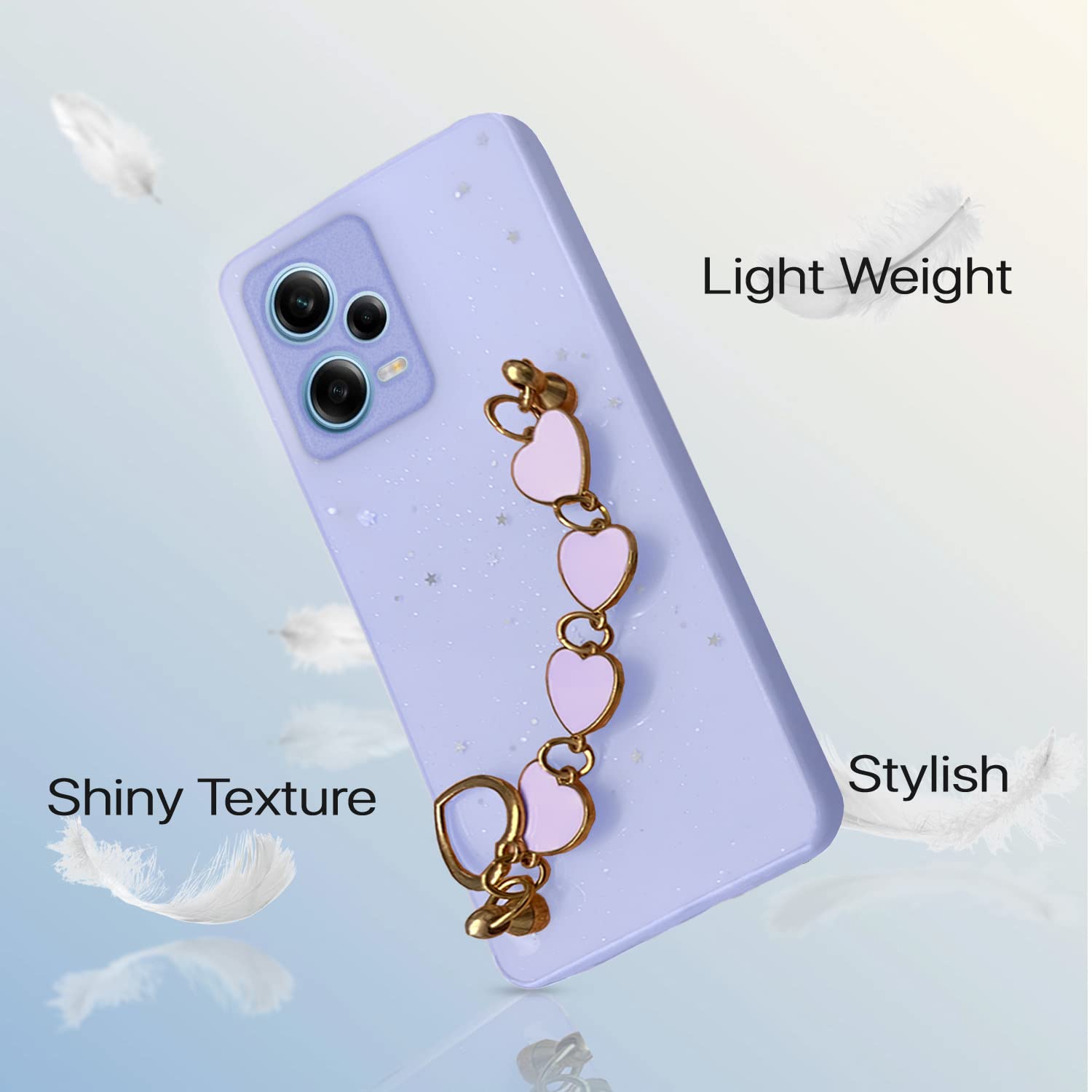 Pikkme Redmi Note 12 5G Chain Back Cover (Purple)