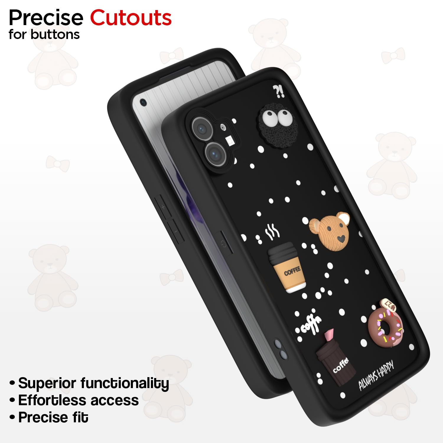 Pikkme Nothing Phone 1 Silicone black back cover – photo 6