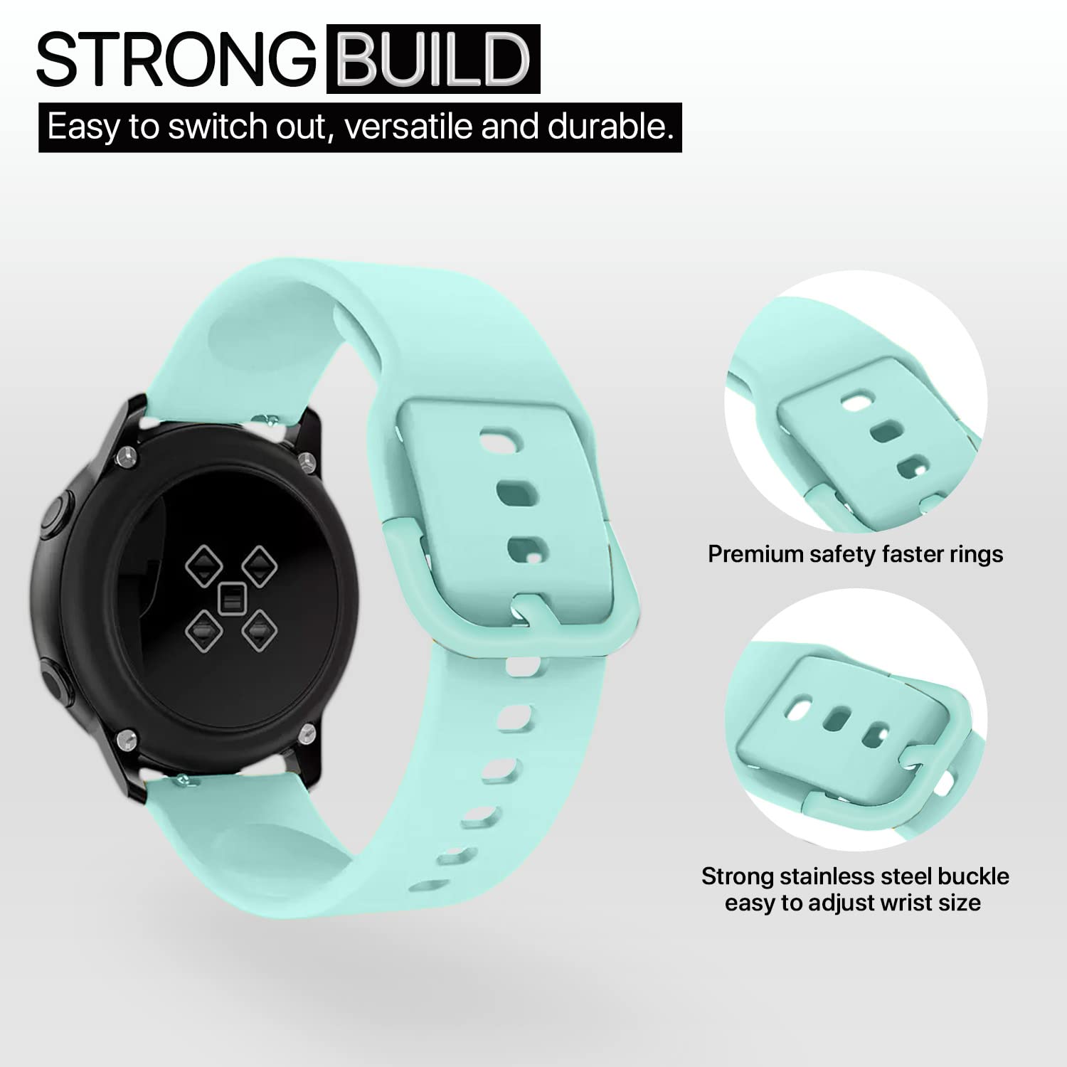 Pikkme Silicone Watch Strap (Light Green) – photo 3