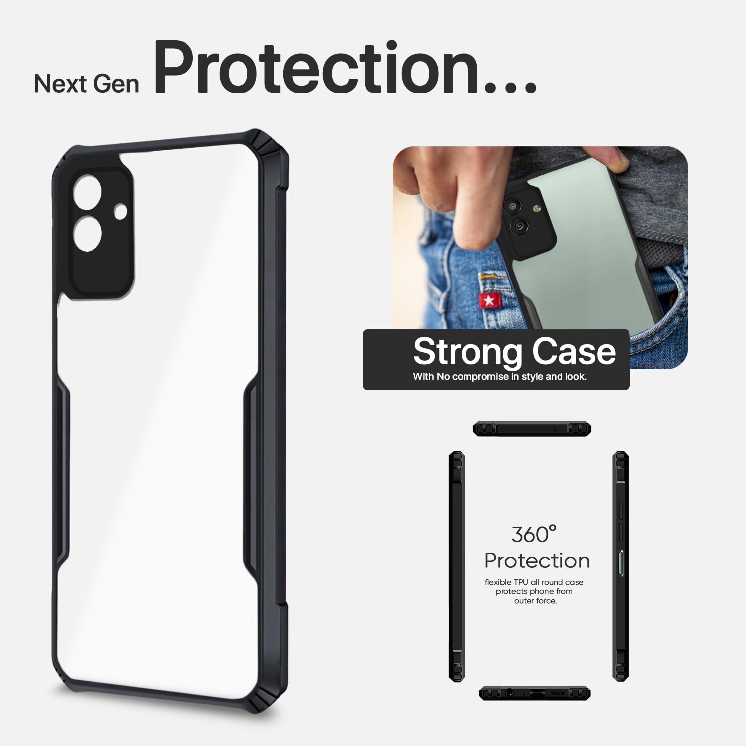 Pikkme black mobile back cover for Samsung M13 5G – photo 7