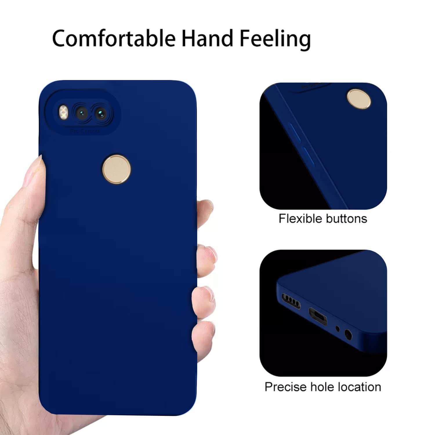 Blue Liquid Silicone mobile cover for Mi A1 – Pikkme – photo 3
