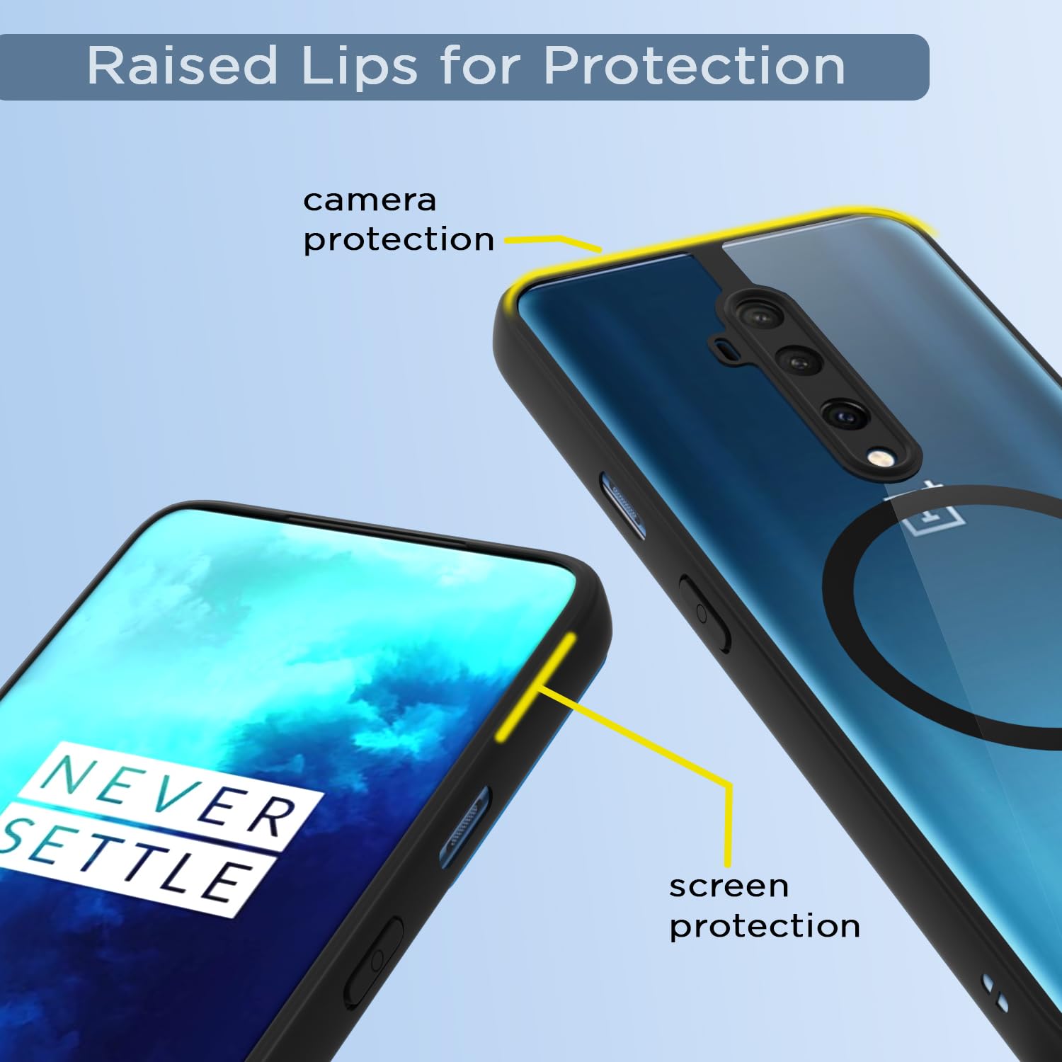 Black mag-safe MagSafe mobile back cover for OnePlus 7T Pro – Pikkme – photo 4