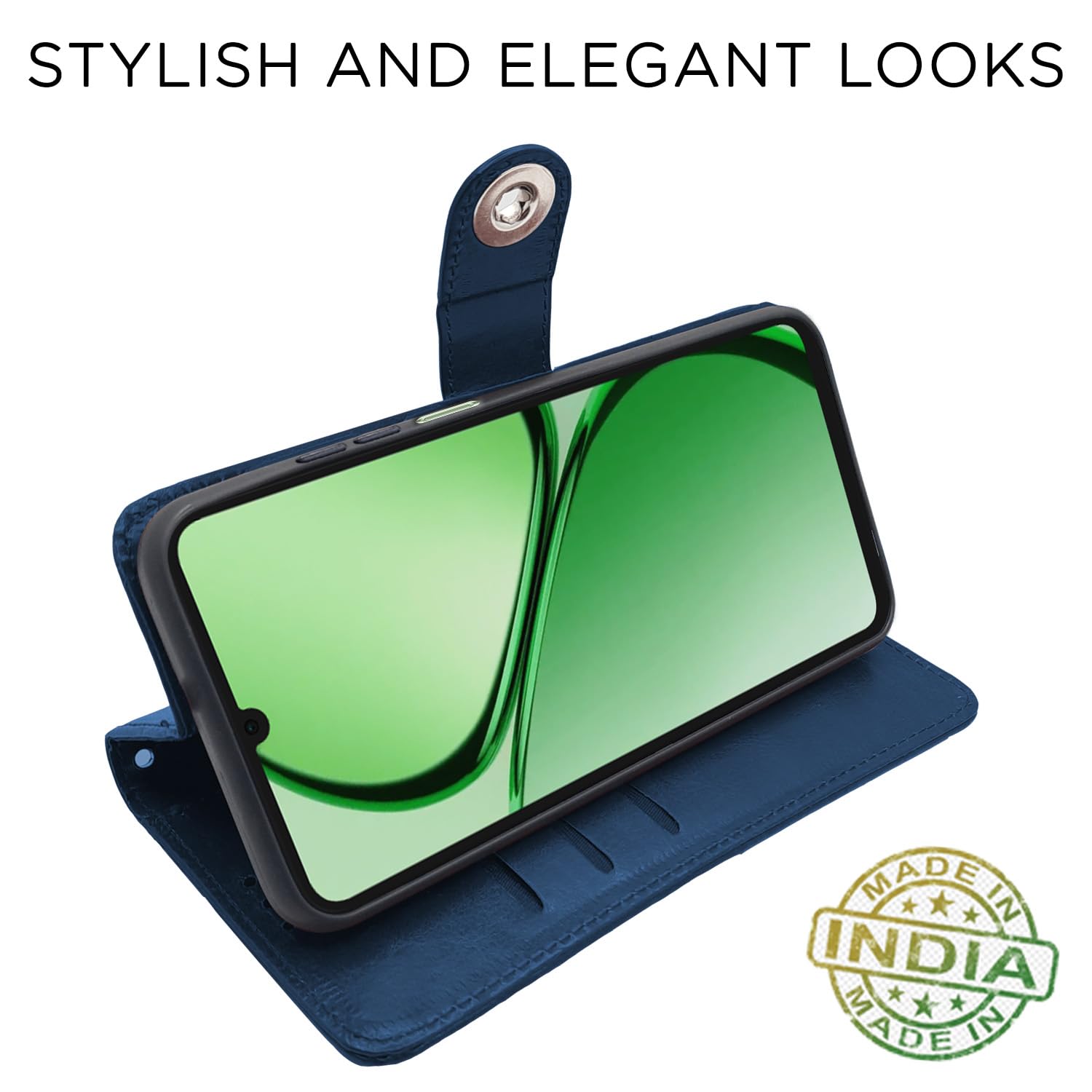 Pikkme blue wallet flip cover for Realme C63 4G – photo 3