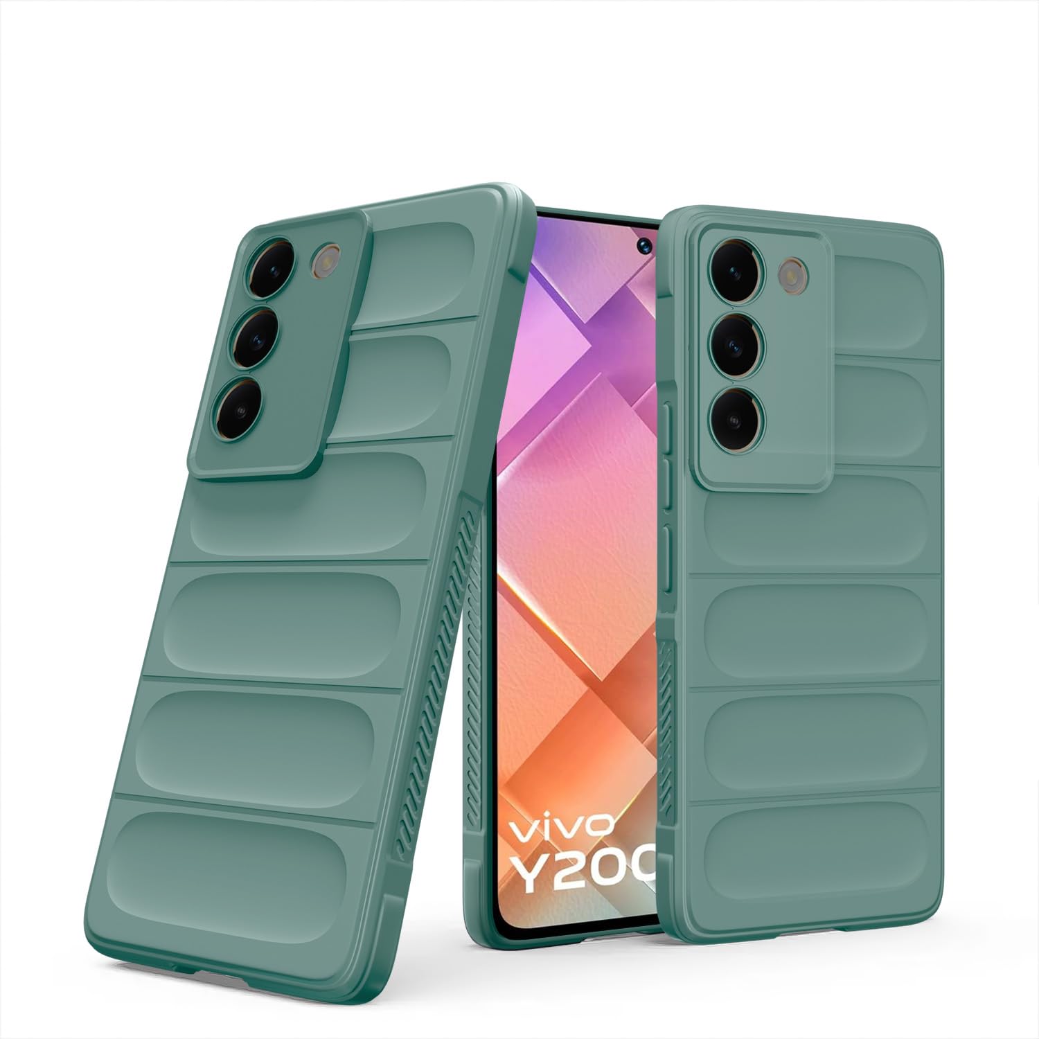Pikkme Vivo T3/Y200e 5G Liquid Silicone green back cover