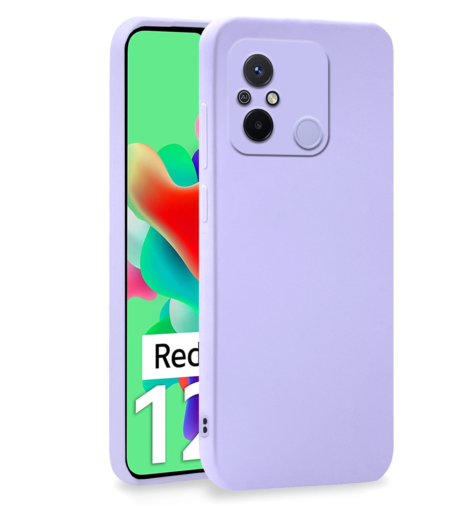 Pikkme Redmi 12C/Poco C55 Liquid Silicone purple back cover