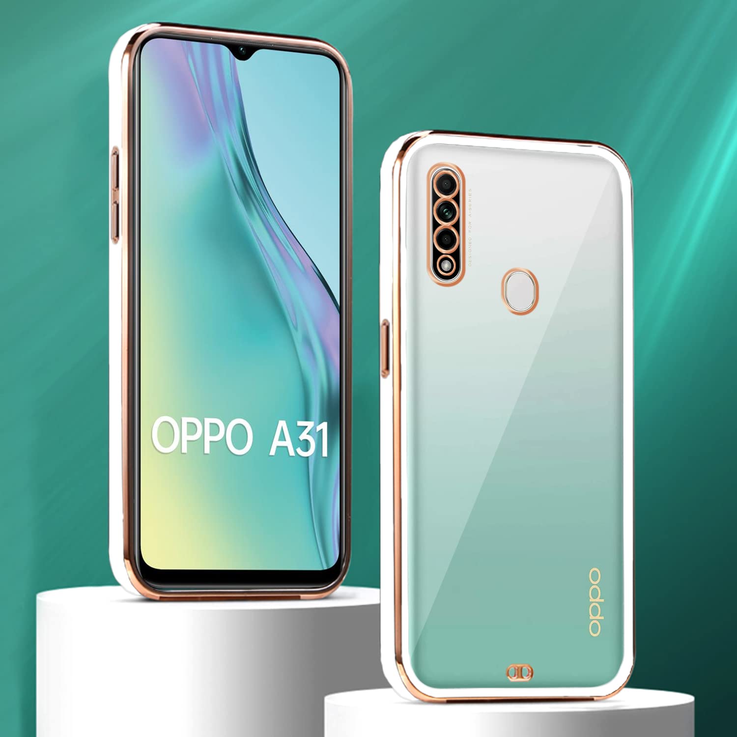 White mobile back cover for Oppo A31 – Pikkme – photo 3