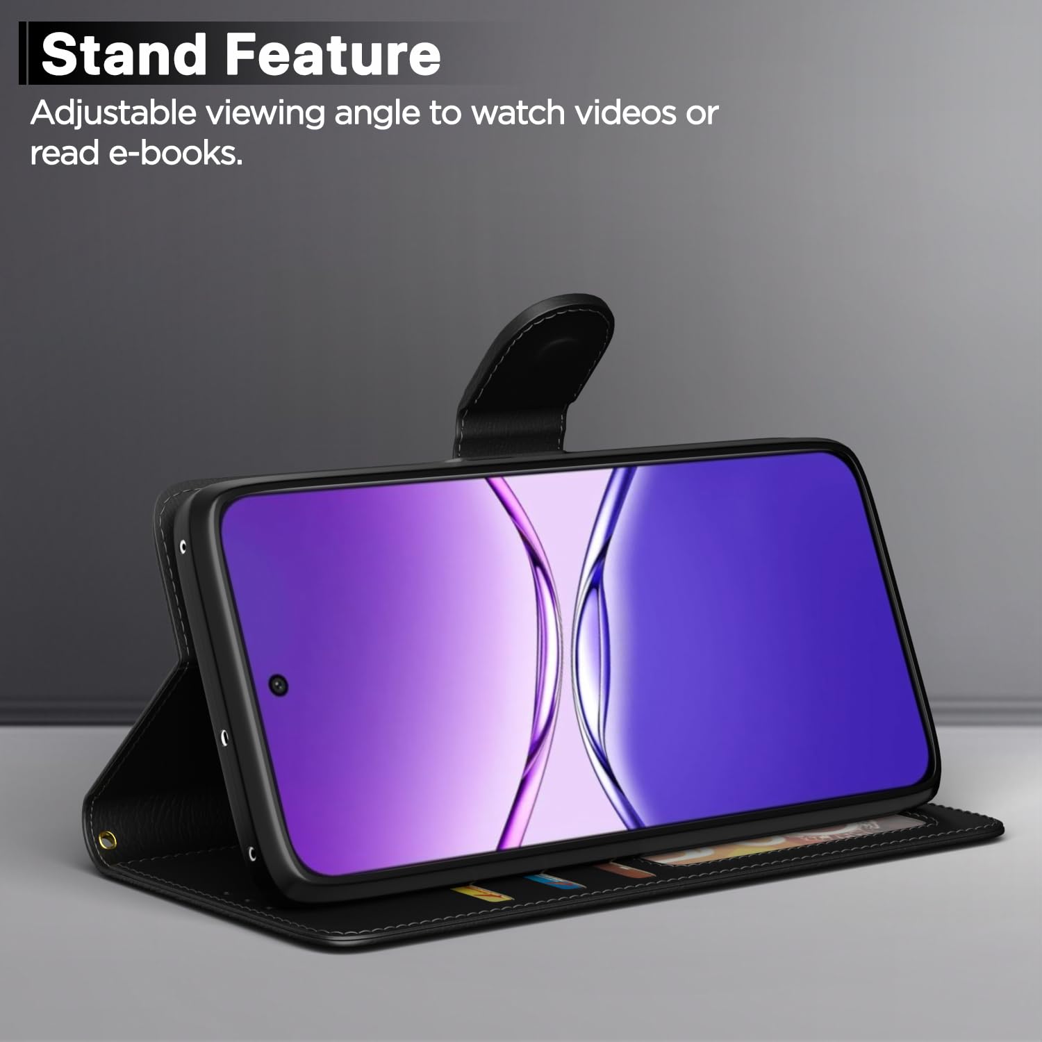 Pikkme Oppo F29 Pro 5G Vintage Flip Cover (Black)