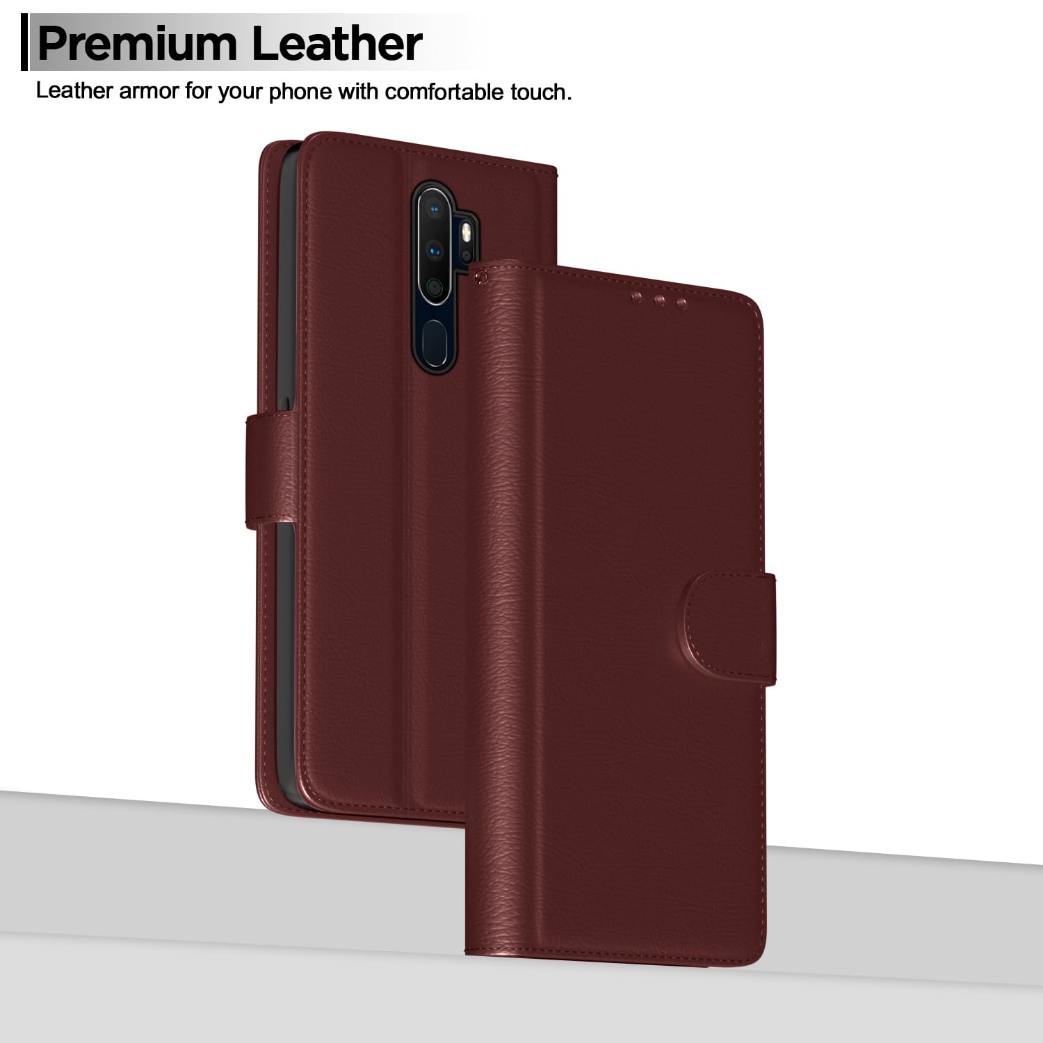 Oppo A5 2020/A92020 Wallet wallet flip cover in brown by Pikkme – photo 2