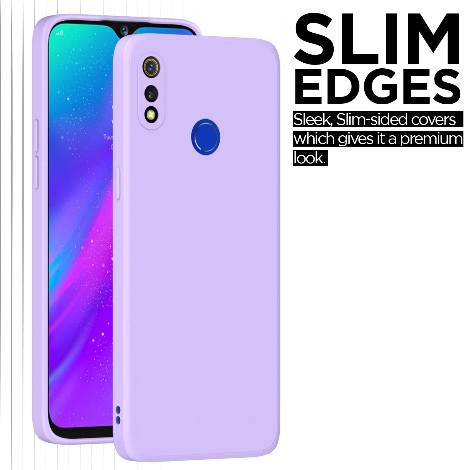 Realme 3 Liquid Silicone back cover in purple by Pikkme – photo 7