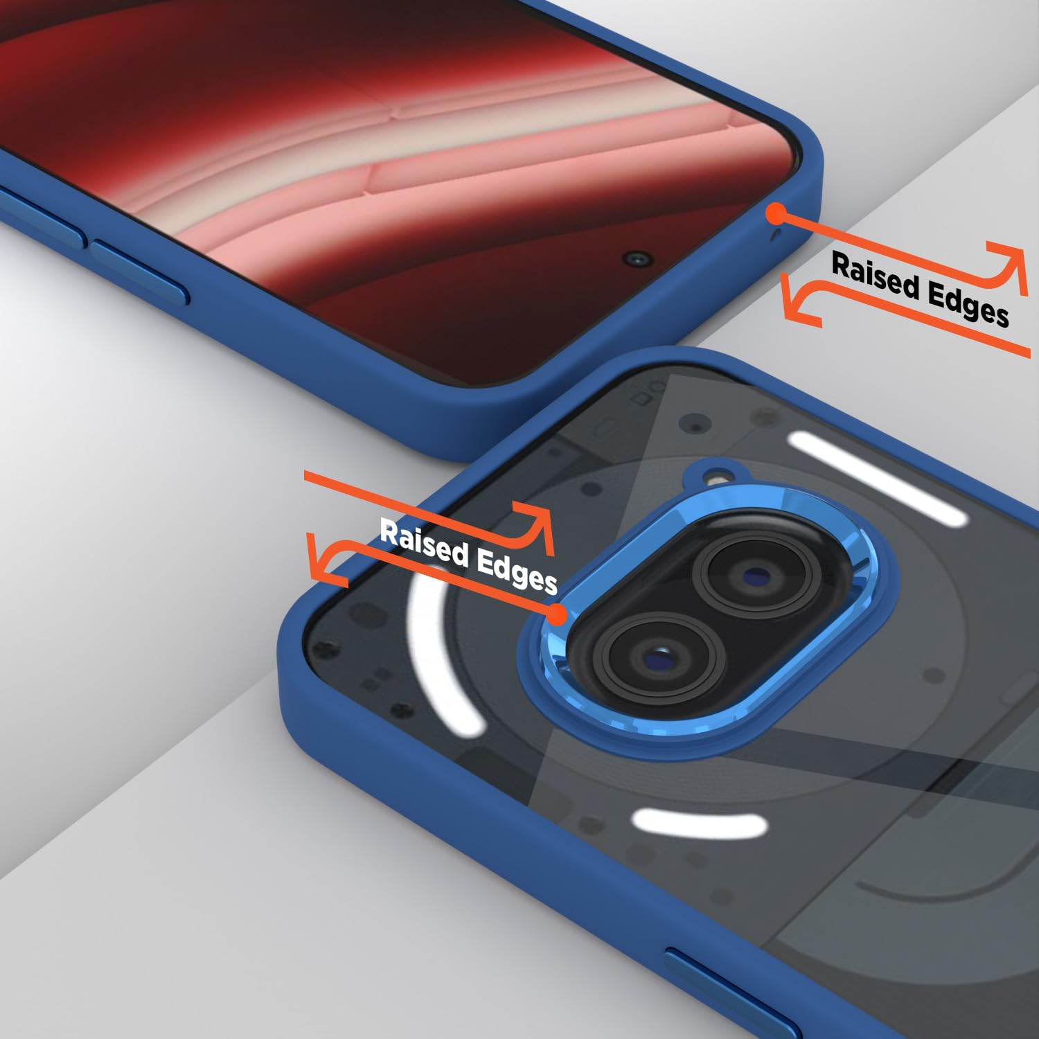 Pikkme Nothing Phone 2A / Nothing Phone 2A Plus Chrome Metal Ring Back Cover (Indigo)
