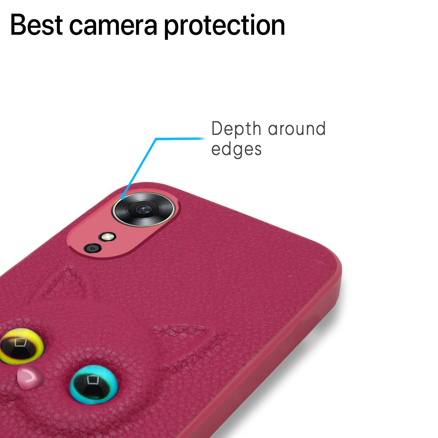 Pikkme Oppo A17 Kitty Back Cover (Pink)