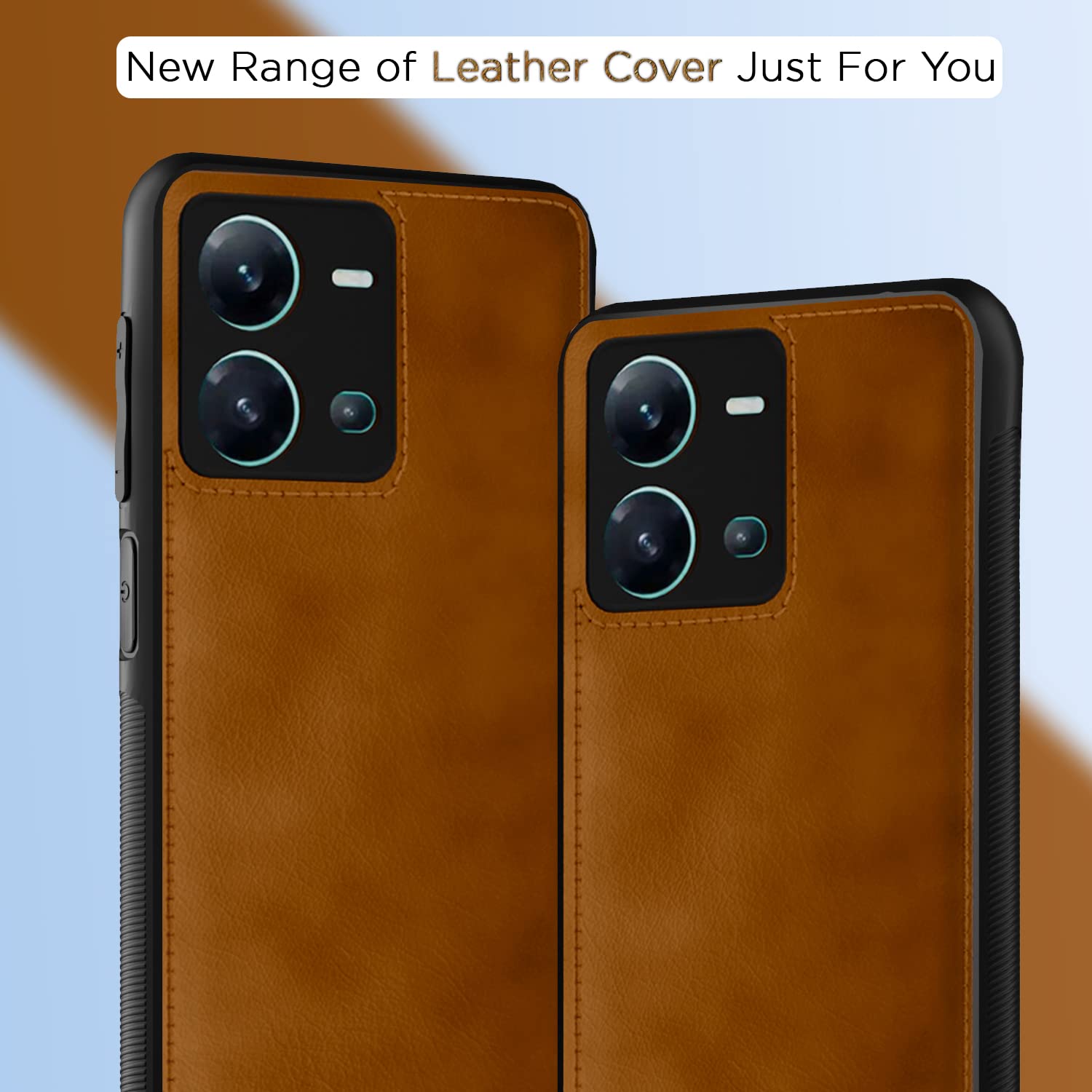 Vivo V25 5G Leather back cover in brown by Pikkme – photo 7