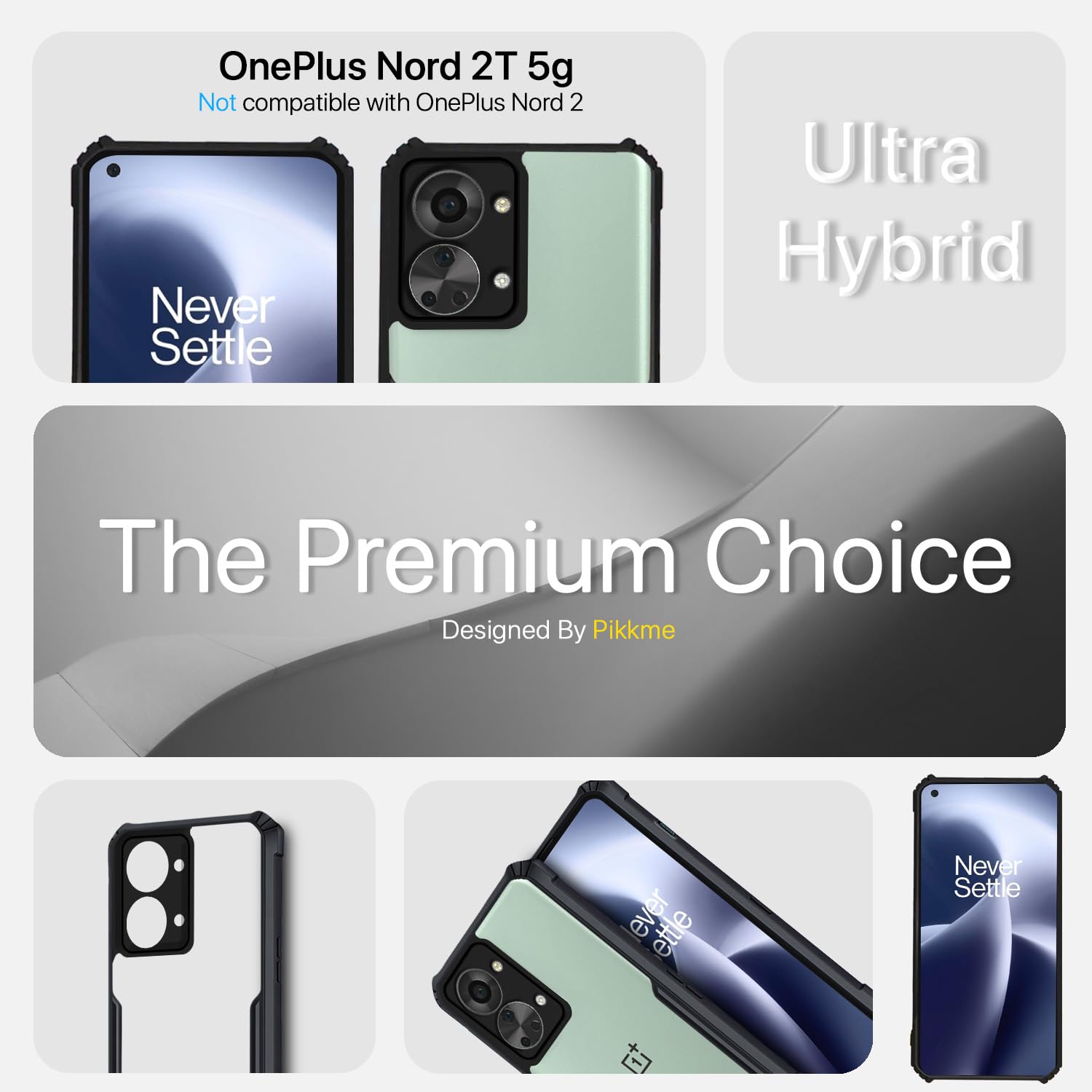 OnePlus Nord 2T 5G back cover in black by Pikkme – photo 2