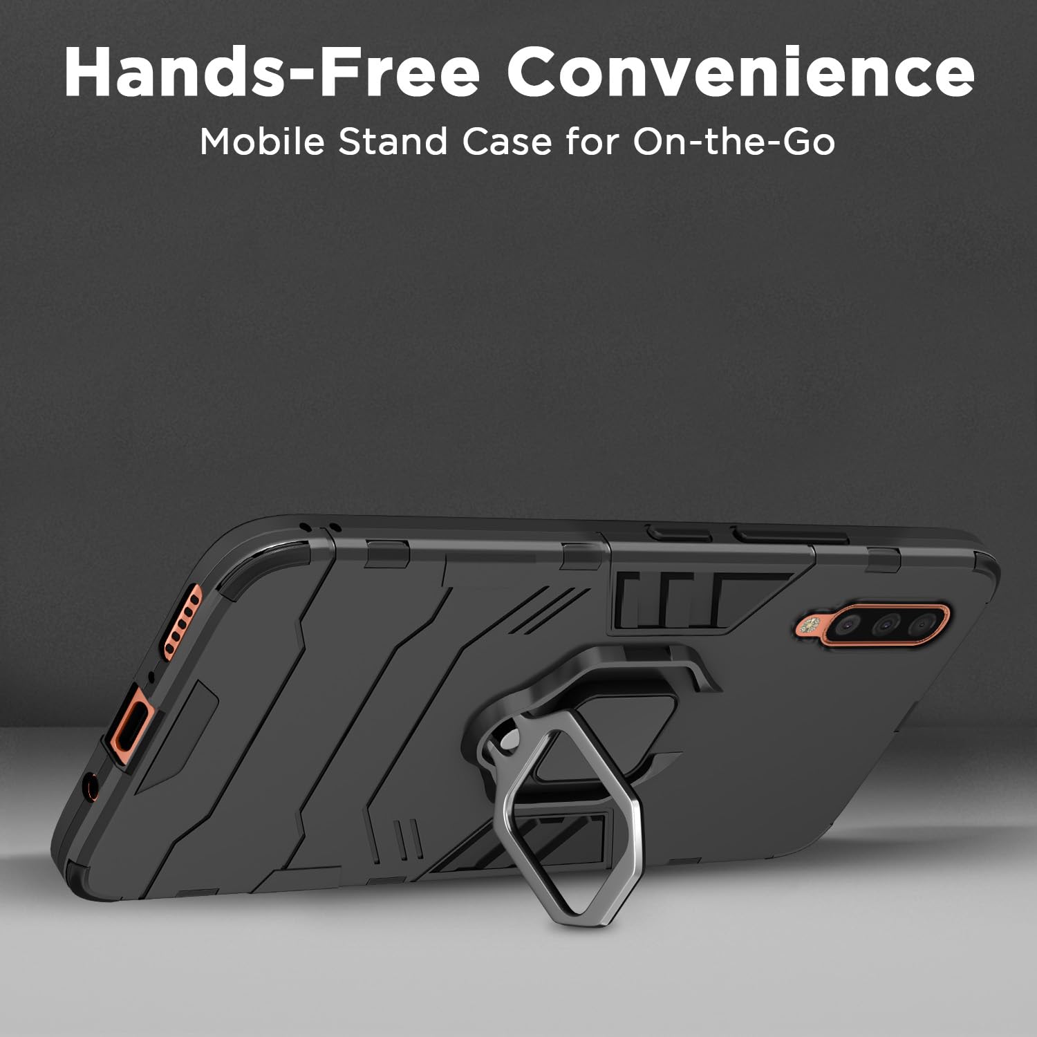 Pikkme Samsung Galaxy A50 / A50s / A30s D5 Tough Armor Back Cover | Black