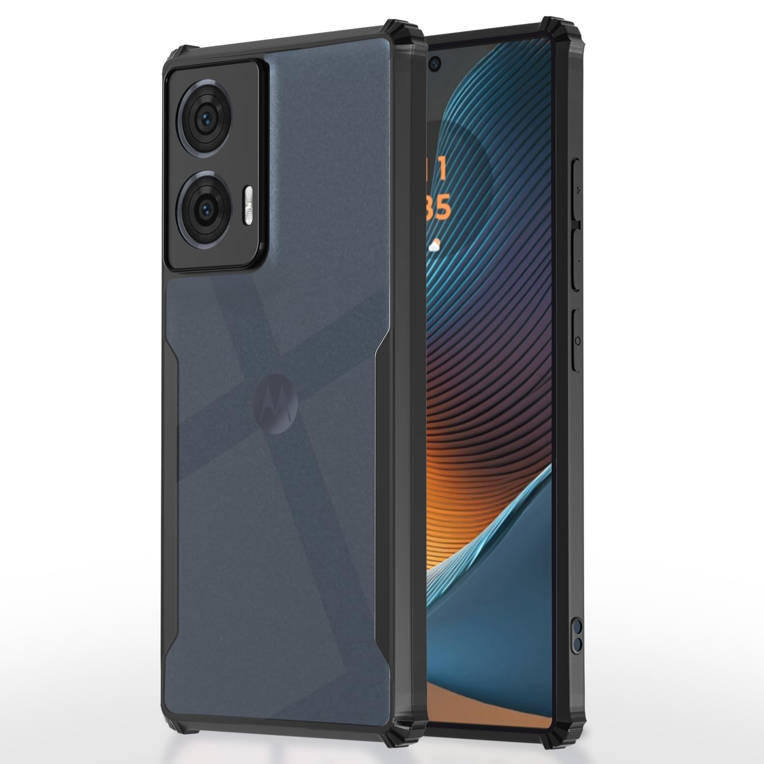 Pikkme black Hybrid back cover for Moto Edge 50 Fusion/G96 5G