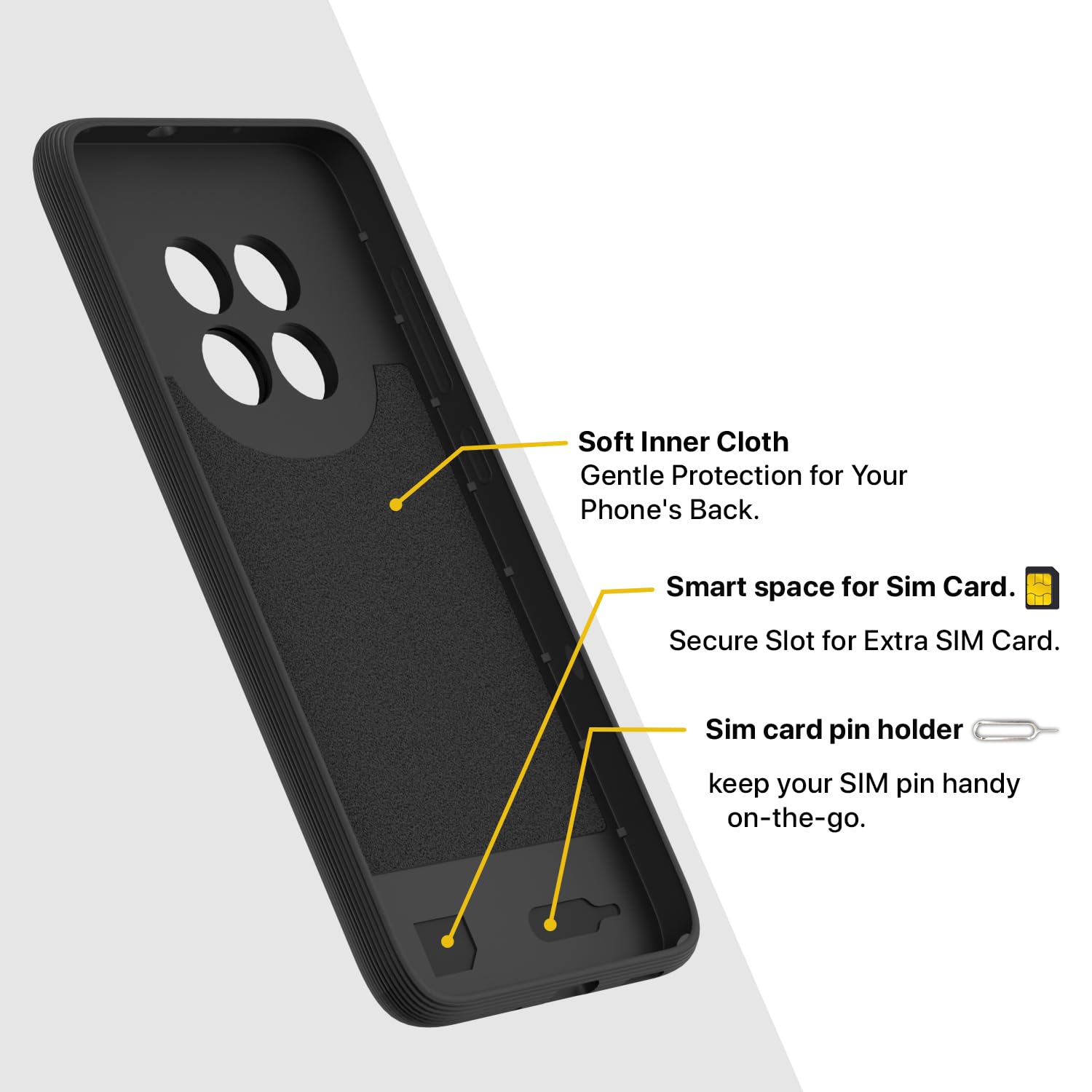 Pikkme Oppo F29 5G Shockproof Soft Flexible Gencase Back cover (Black)