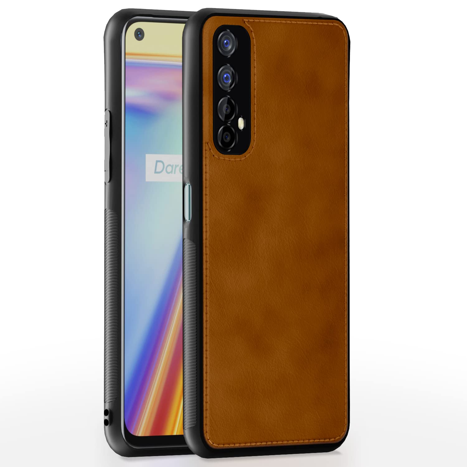 Realme 7 LeatherBack Back Cover – Brown