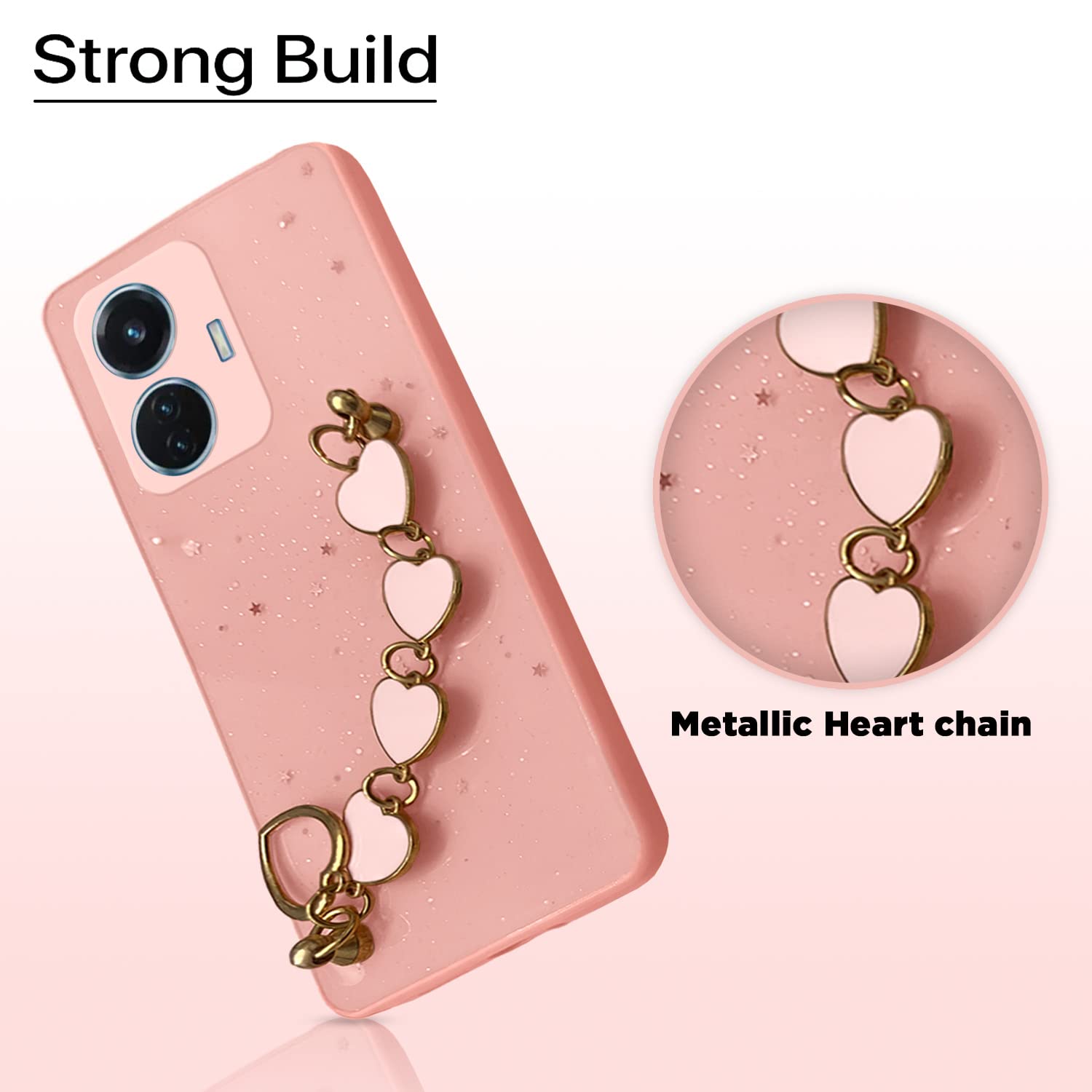 Pikkme pink Chain mobile back cover for Vivo T1 Pro/iQOO Z6 Pro 5G – photo 7