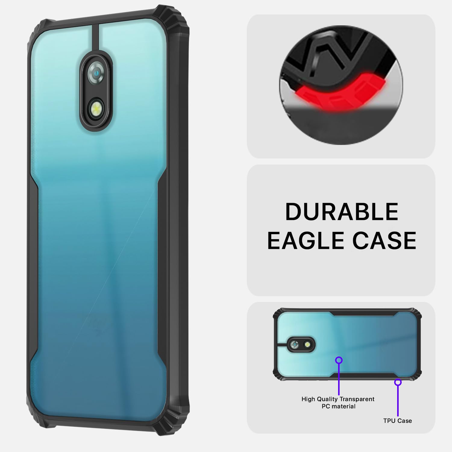 Pikkme itel A23 Eagle Back Cover (Black)