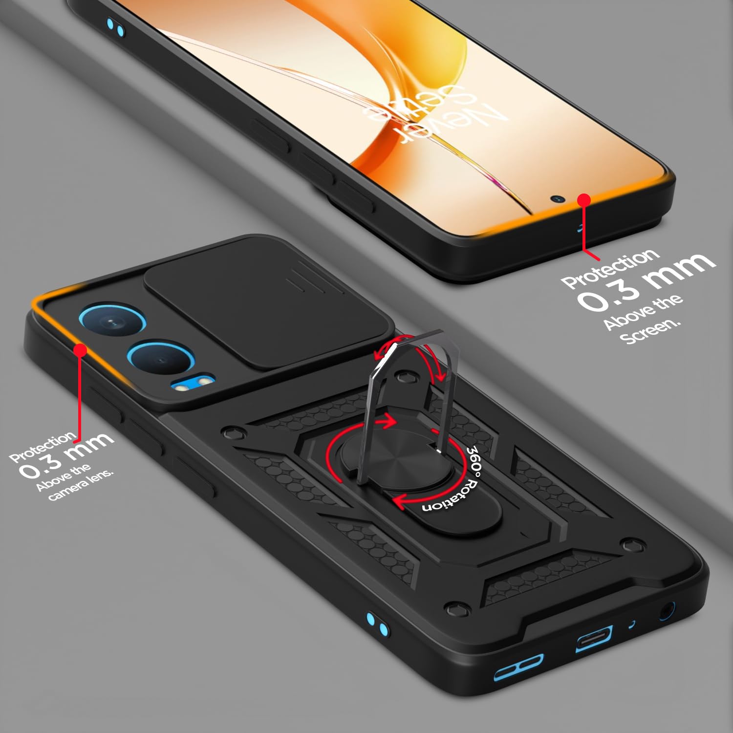 Black back cover for OnePlus Nord CE 4 Lite 5G – Pikkme – photo 4