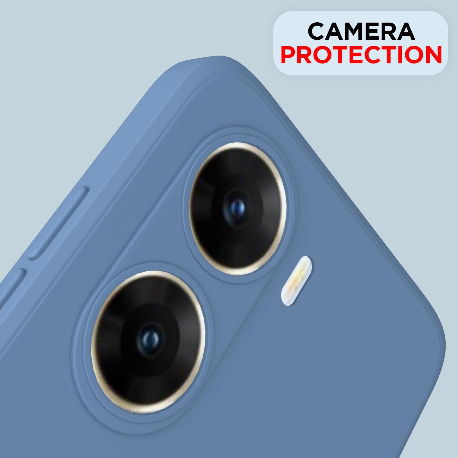 Pikkme Vivo V29e 5G Soft Matte Silicone Shockproof Case (Aqua Blue)