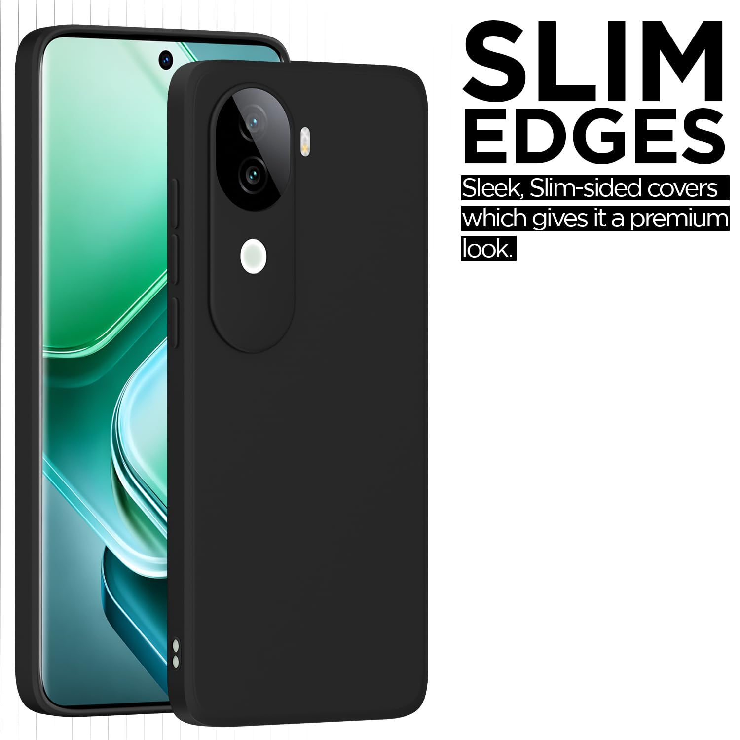 Pikkme Vivo V40e/iQOO Z9s 5G black mobile cover – photo 6