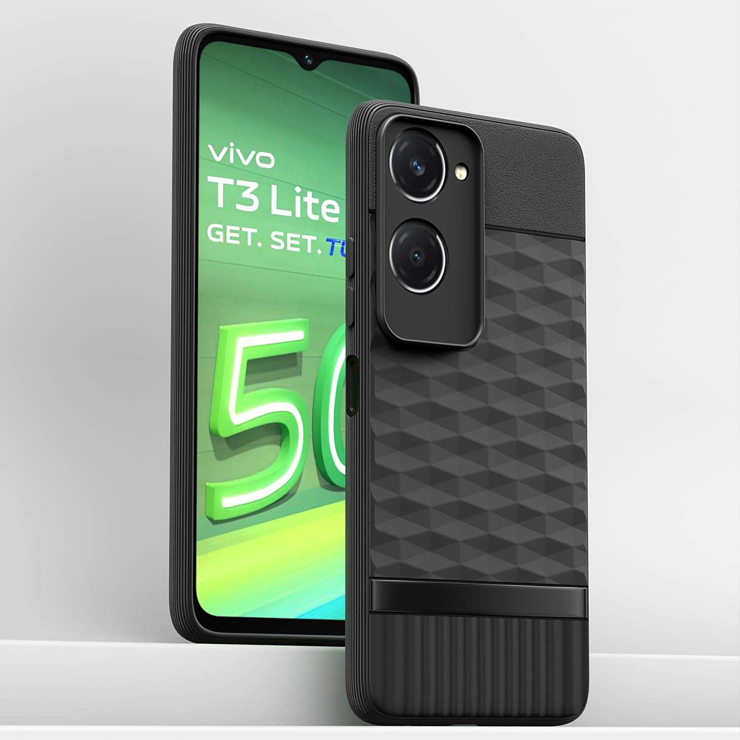 Pikkme iQOO Z9 Lite 5G / Vivo T3 Lite 5G / Vivo Y18 / Y18e / Y03 Gencase Back Cover (Black)