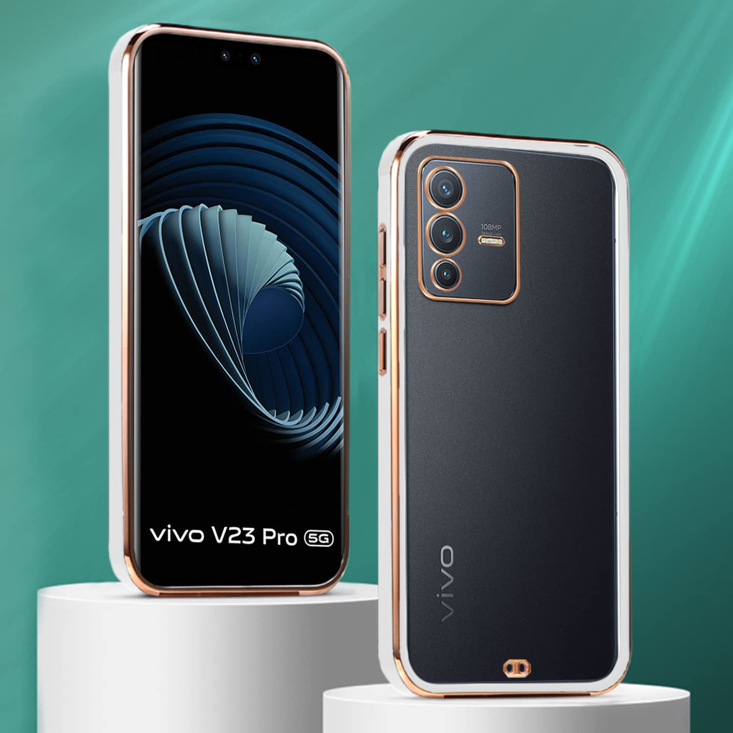 Vivo V23 Pro 5G mobile back cover in white by Pikkme – photo 3