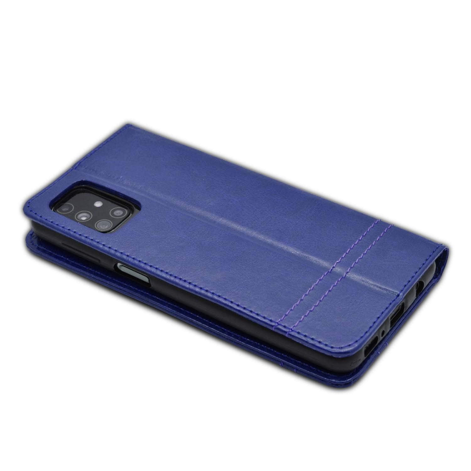 Pikkme Samsung Galaxy M51 Magnetic Flip Cover (Blue)