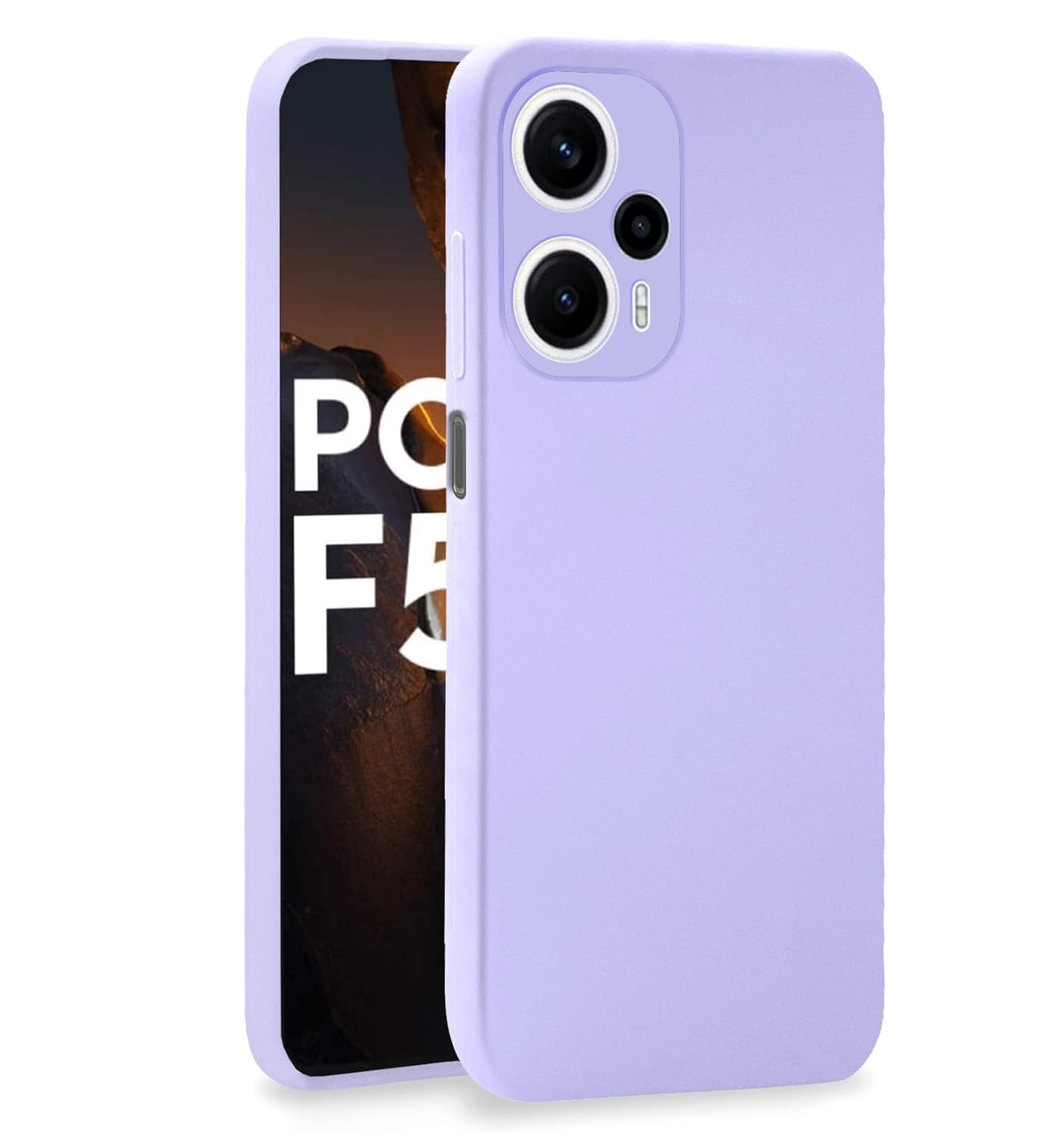 Poco F5 5G Liquid Silicone Back Cover- Purple