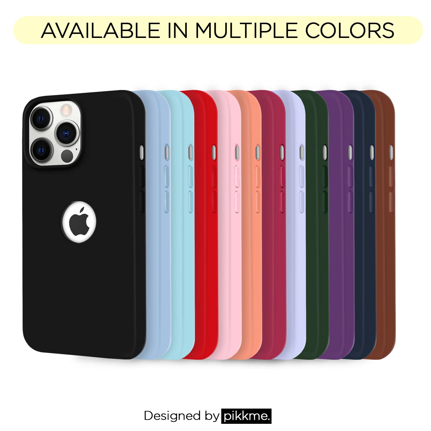 Pikkme iPhone 12 Pro Max Super Soft Silicone Back Cover (Black)