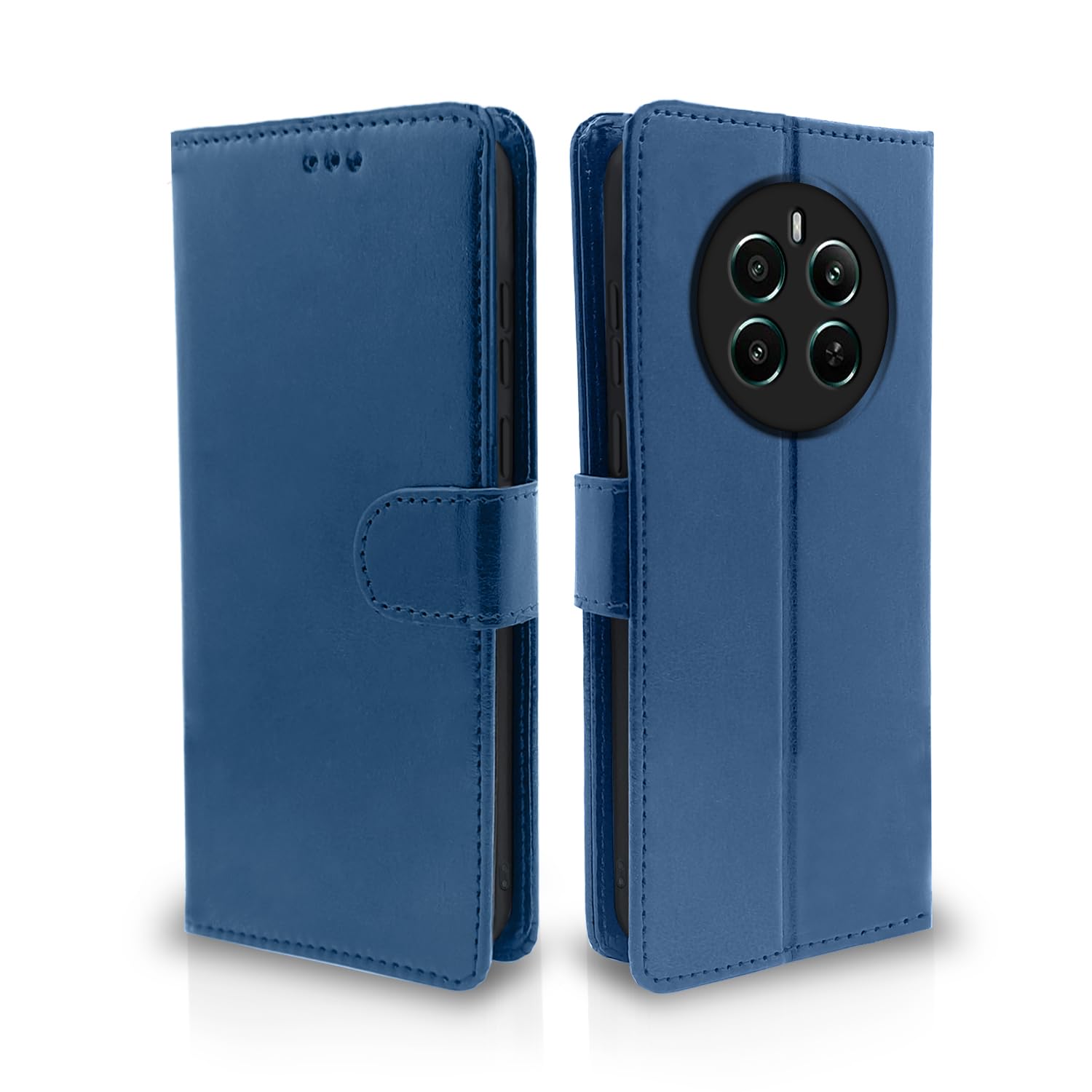 Pikkme Realme 12 Plus 5G Vintage Flip Cover (Blue)