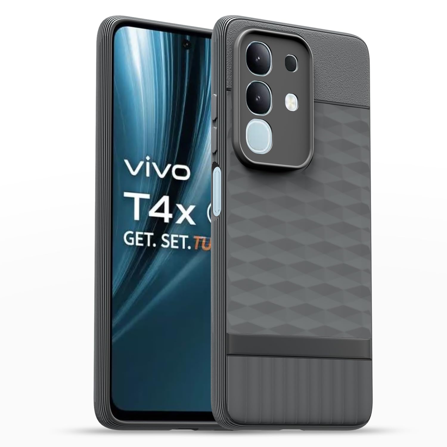 Pikkme Vivo T4x 5G Shockproof Soft Flexible Gencase Back Cover (Grey)