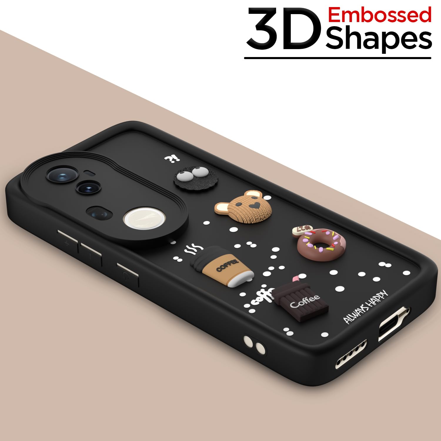 Vivo T4 Ultra 5G back cover in black by Pikkme – photo 3