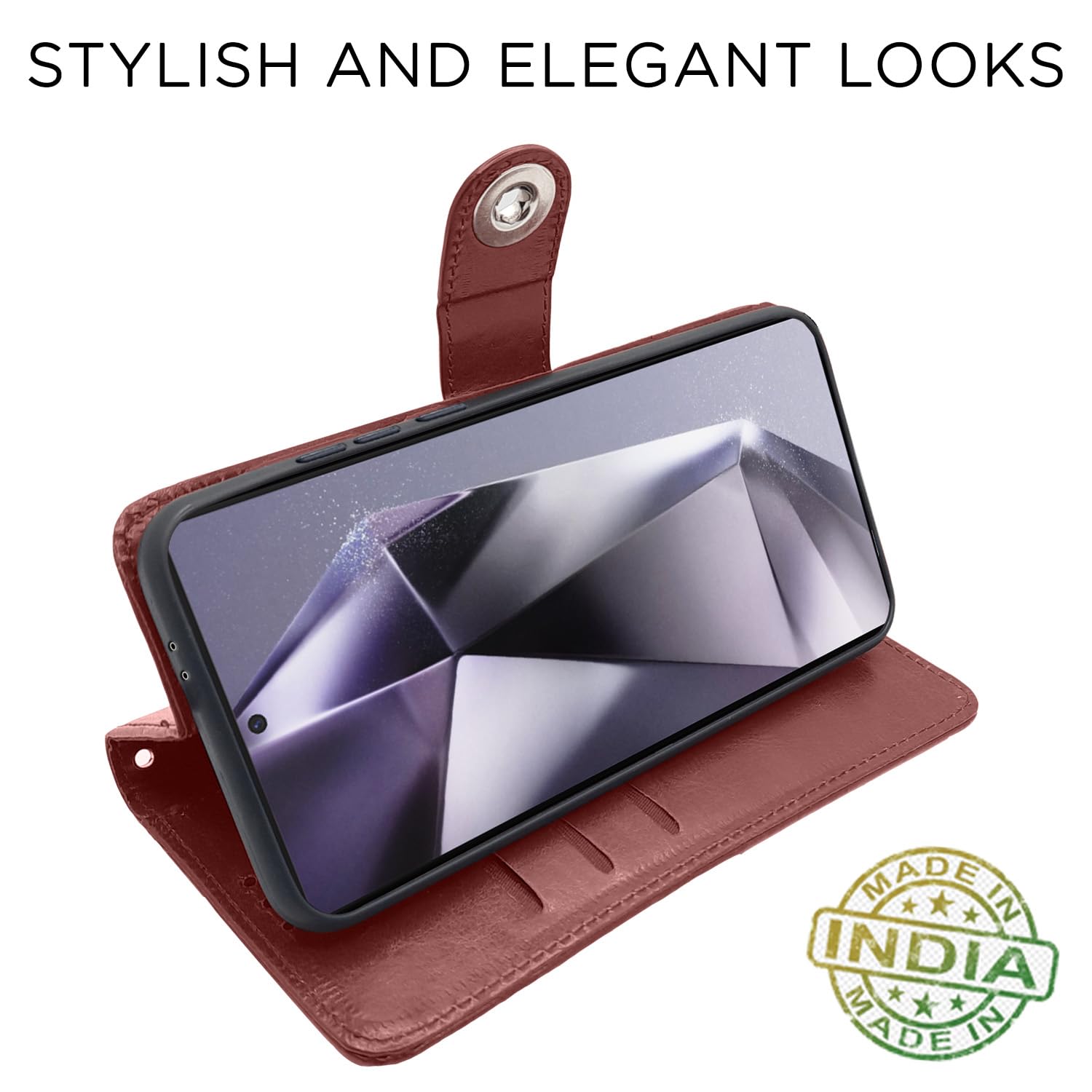 Pikkme brown flip cover for Samsung S24 Ultra 5G – photo 5