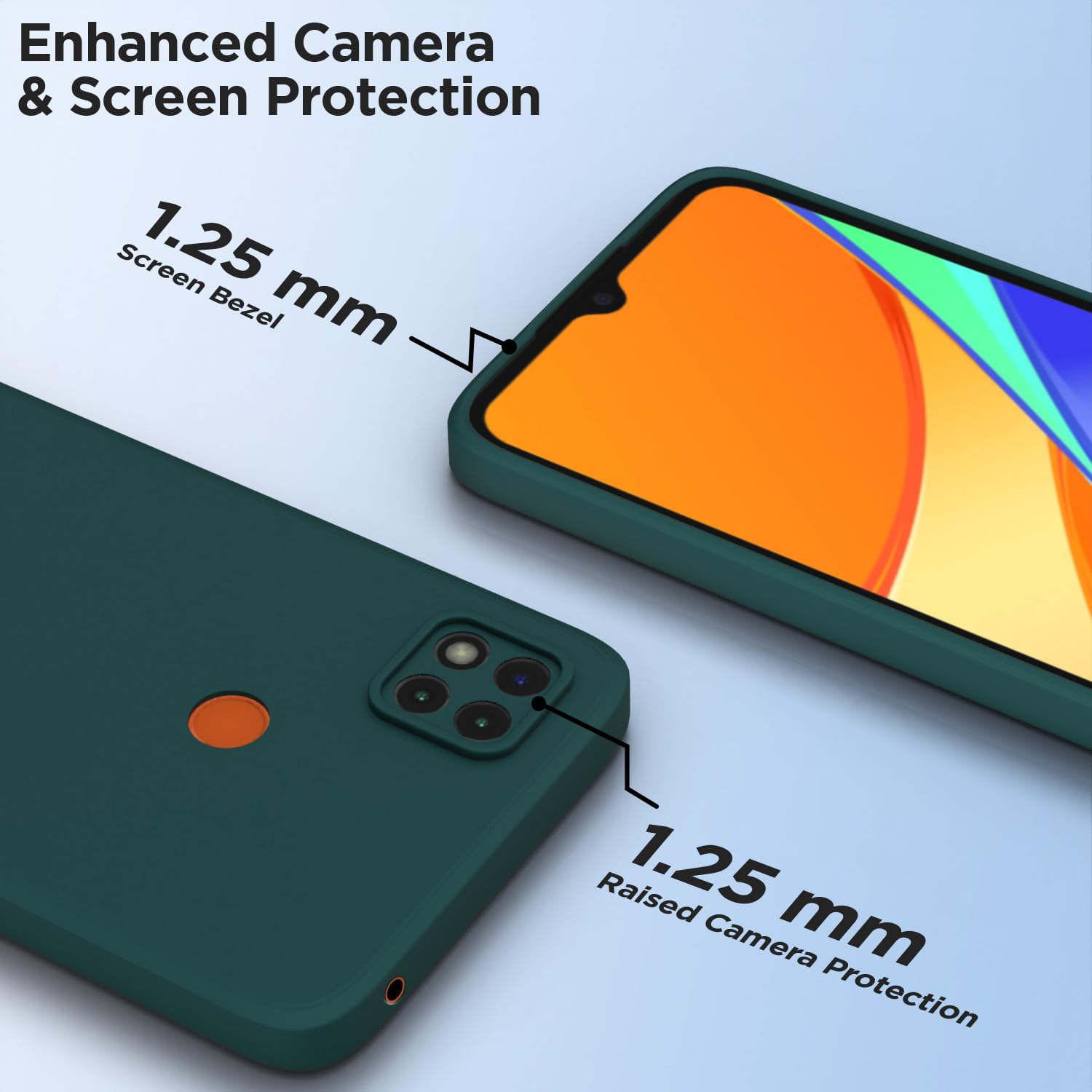 Pikkme Mi Redmi 10A / Redmi 9 / Redmi 9C / 9 Activ/Poco C31 Liquid Silicone Back Cover | Green