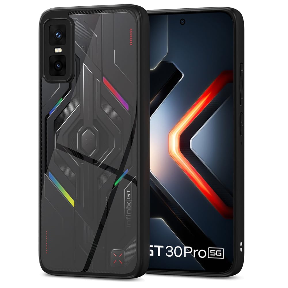 Pikkme Infinix GT 30 Pro 5G Eagle 2 Shockproof Sleek Hybrid Armor Back cover (Black)